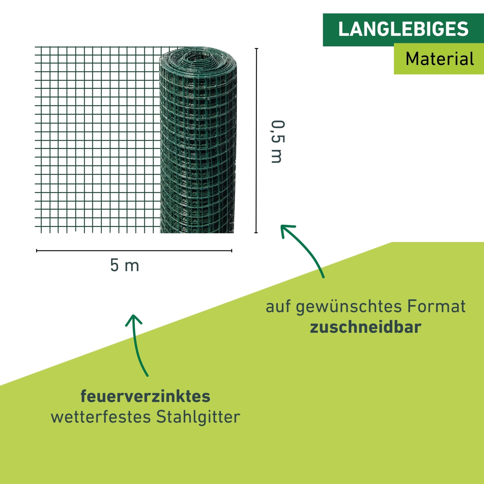 Windhager Voliere »für Tiere und Garten, Drahgitter für den Außenbereich« Stahlgitter erhältlich in unterschiedlichen Größen, grün
