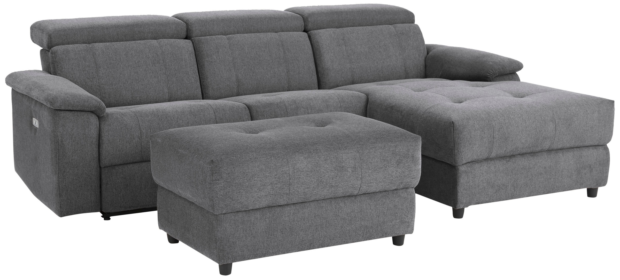Home affaire Ecksofa »Binado, L-Form,«, mit manueller oder elektrischer Relaxfunktion mit USB-Anschluss