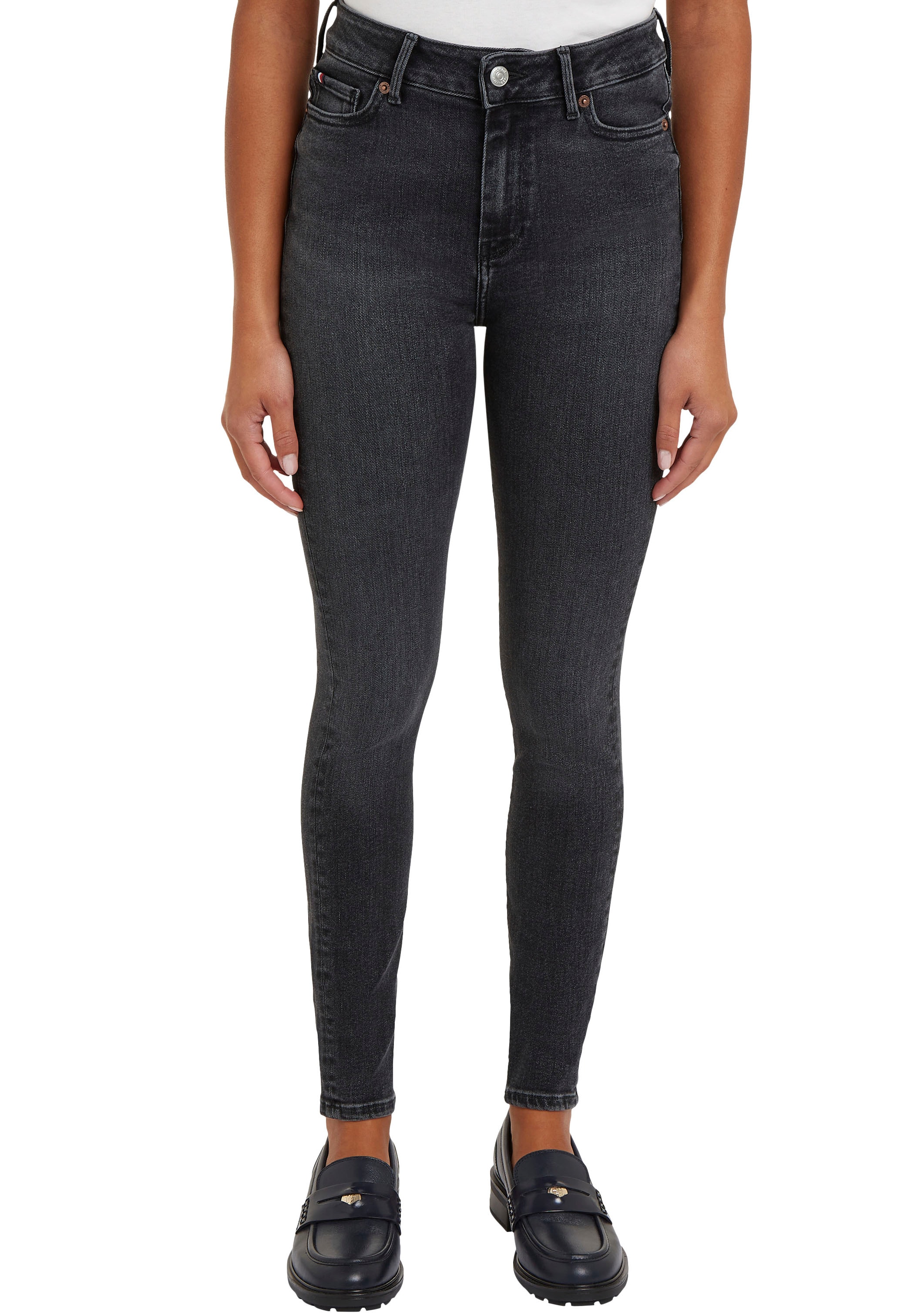 Tommy Hilfiger Skinny-fit-Jeans »HARLEM U SKINNY HW CAL«, mit Tommy Hilfiger Logo-Badge