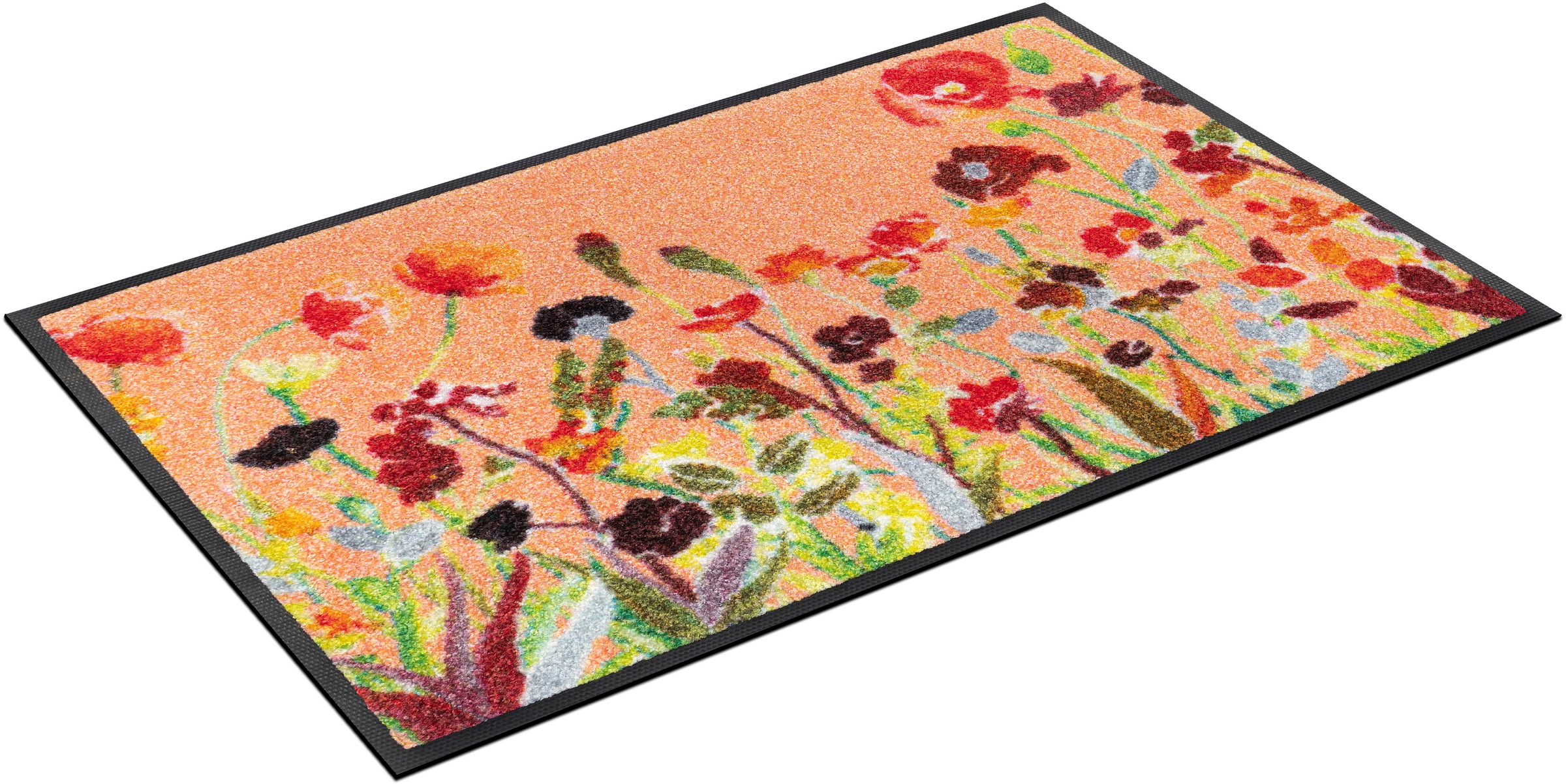 wash+dry by Kleen-Tex Fußmatte »Wildflowers«, rechteckig, Schmutzfangmatte,  Motiv Blumen, rutschhemmend, waschbar bequem und schnell bestellen