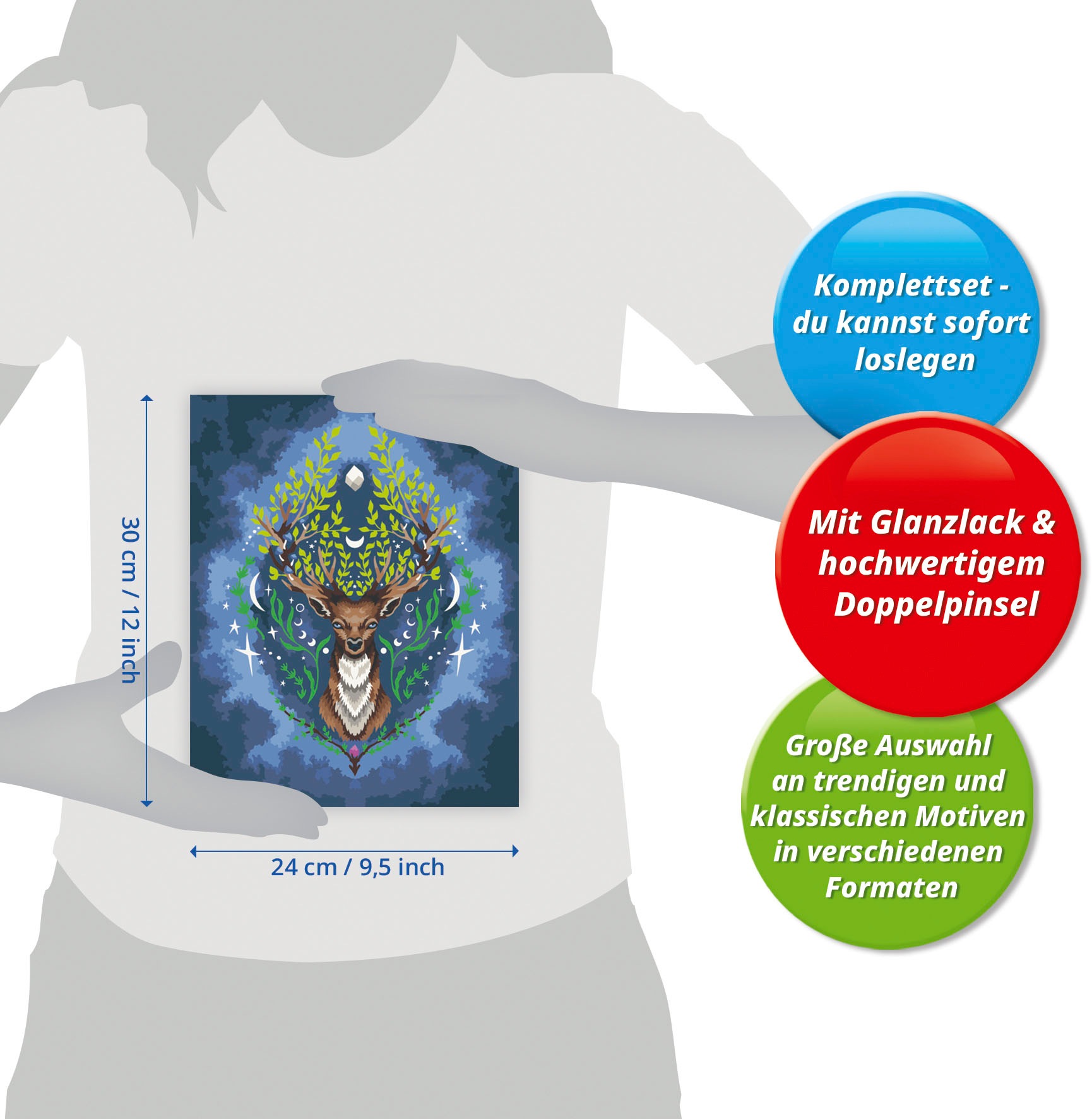 Ravensburger Malen nach Zahlen »CreArt, Pixie Cold: Mystic Deer« Made in Europe