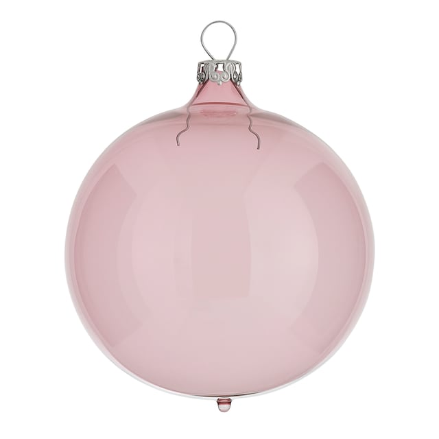 Christbaumkugeln bestellen Weihnachtsdeko, Weihnachtsbaumkugel Christbaumschmuck, Glasdesign Thüringer »Transparent, St.), (Set, 6 rosa Glas«,