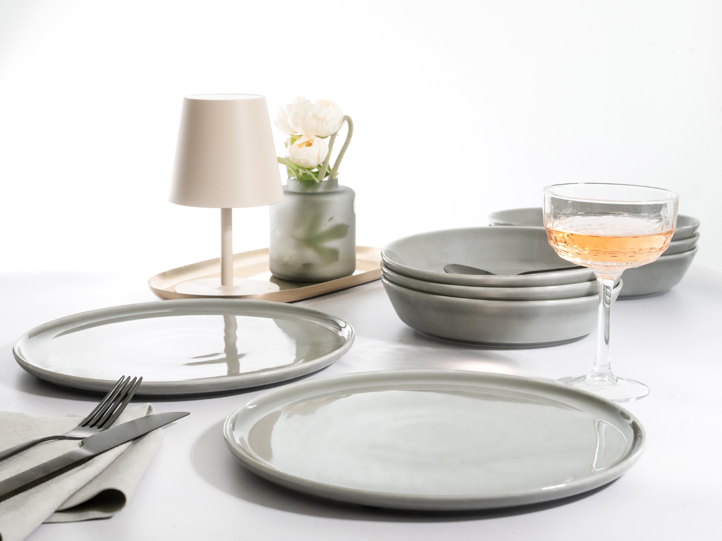CreaTable Tafelservice »Teller Set, Geschirr-Set Chef Collection«, (Set, 12 tlg., Teller Set für 6 Personen), Suppenteller, Speiseteller, nordisches Design, 12 Teile für 6 Personen