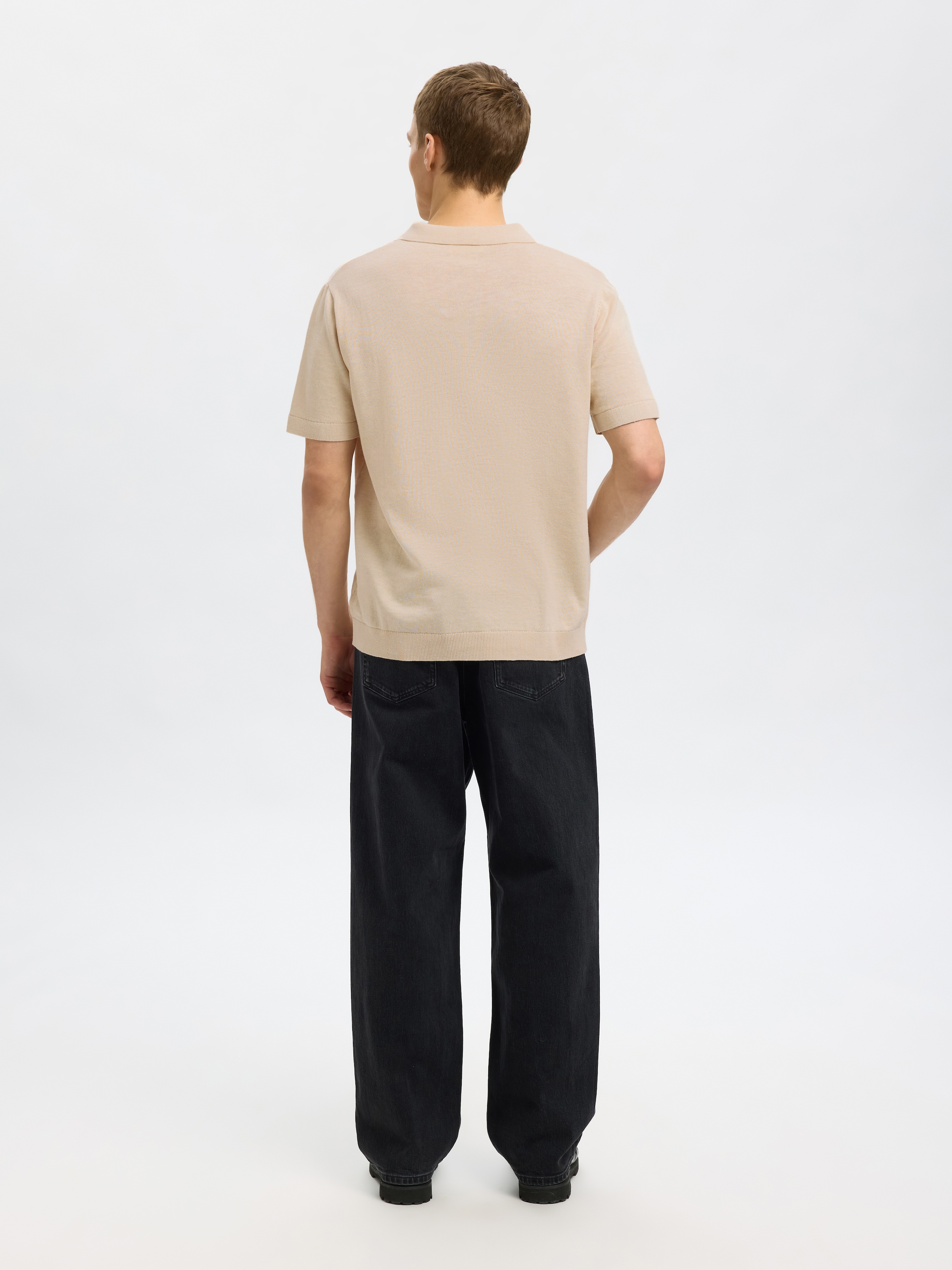 SELECTED HOMME Poloshirt »SLHMATTIS SS KNIT SUN OPEN POLO NOOS«