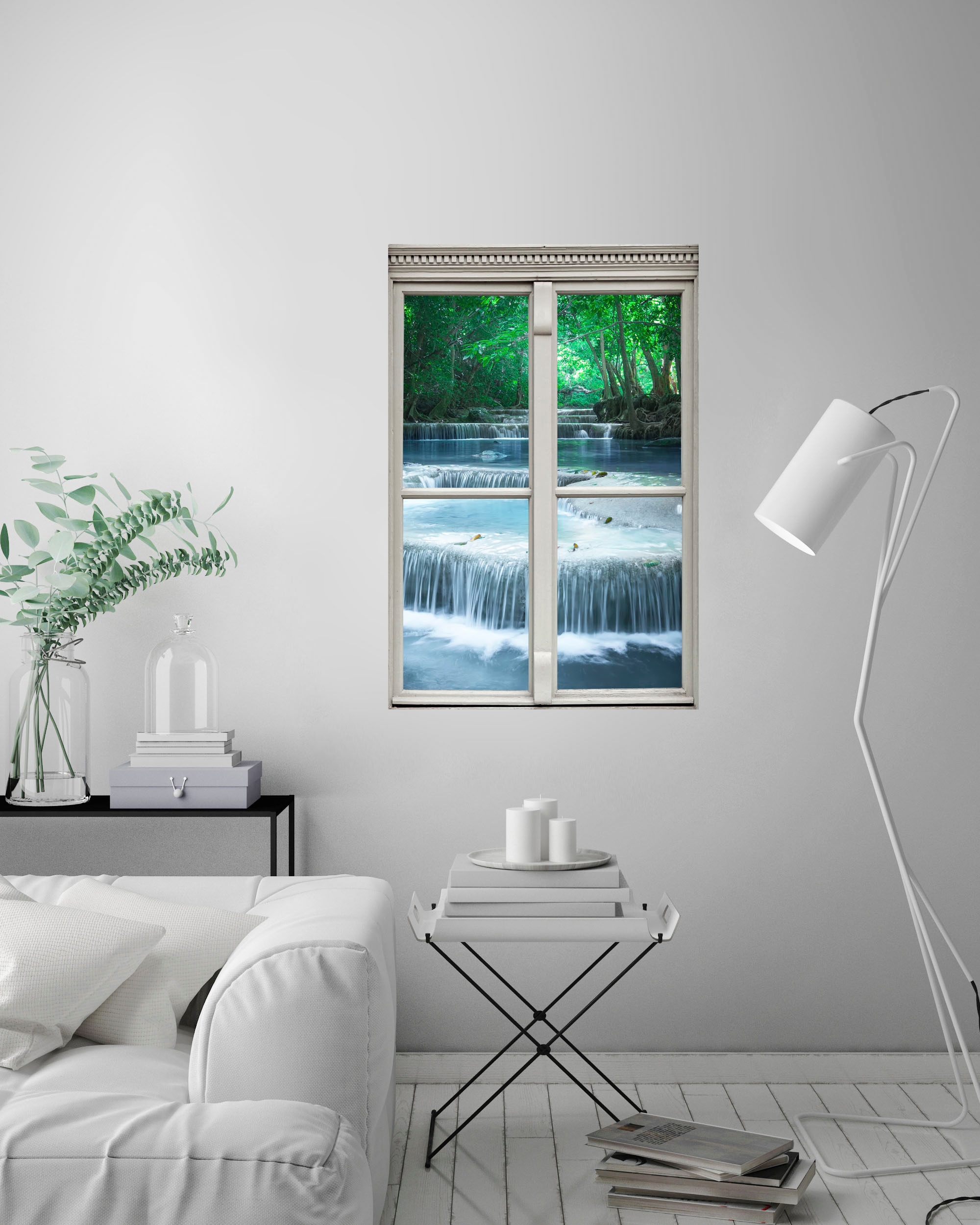 queence Wandsticker »Bach«, Wandsticker, Wandbild, selbstklebend, 3D, Fenster