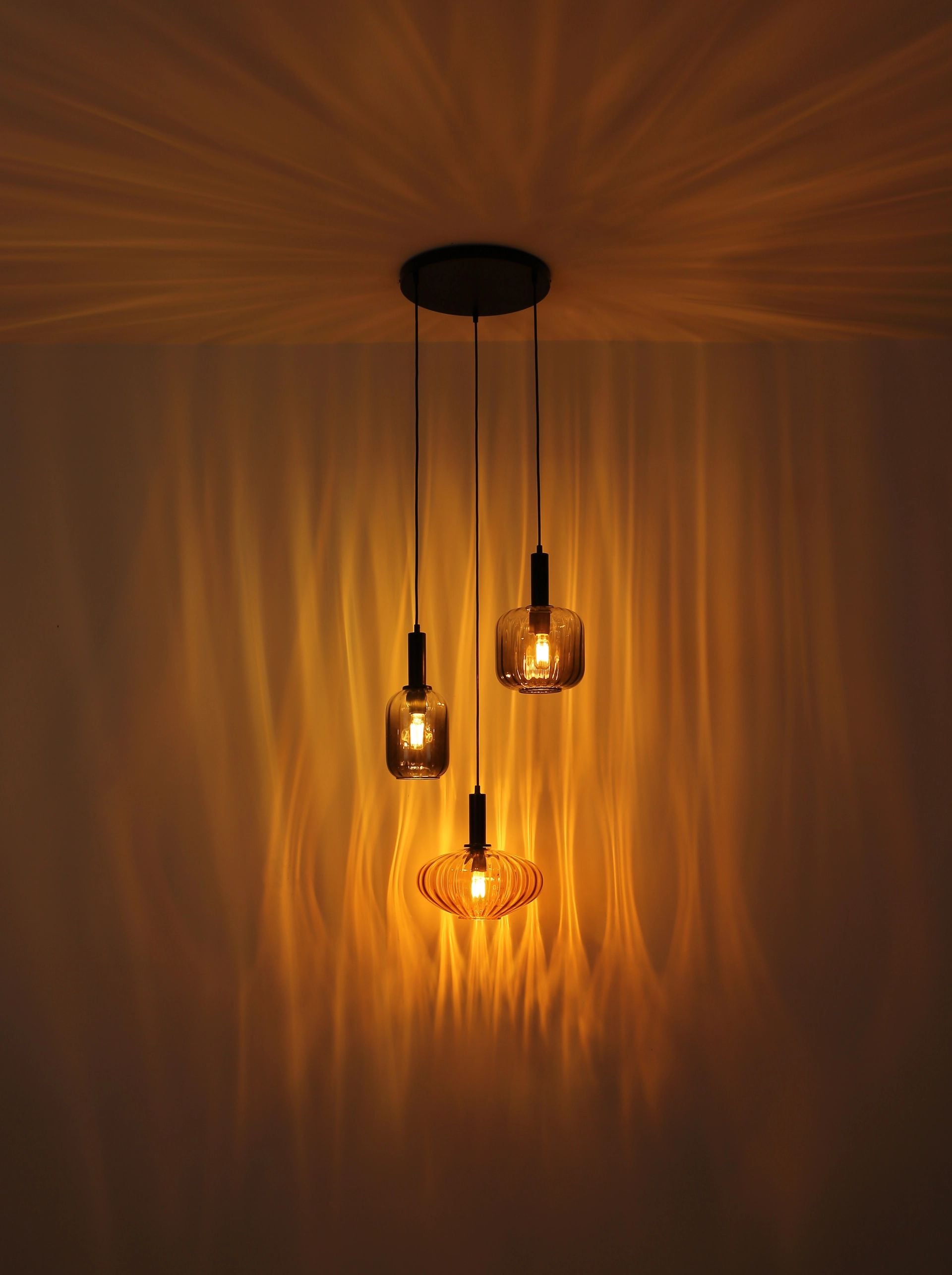 GLOBO LIGHTING Hängeleuchte »VALLETTA«, Leuchtmittel E27 | ohne Leuchtmittel, unterschiedliche Glasformen