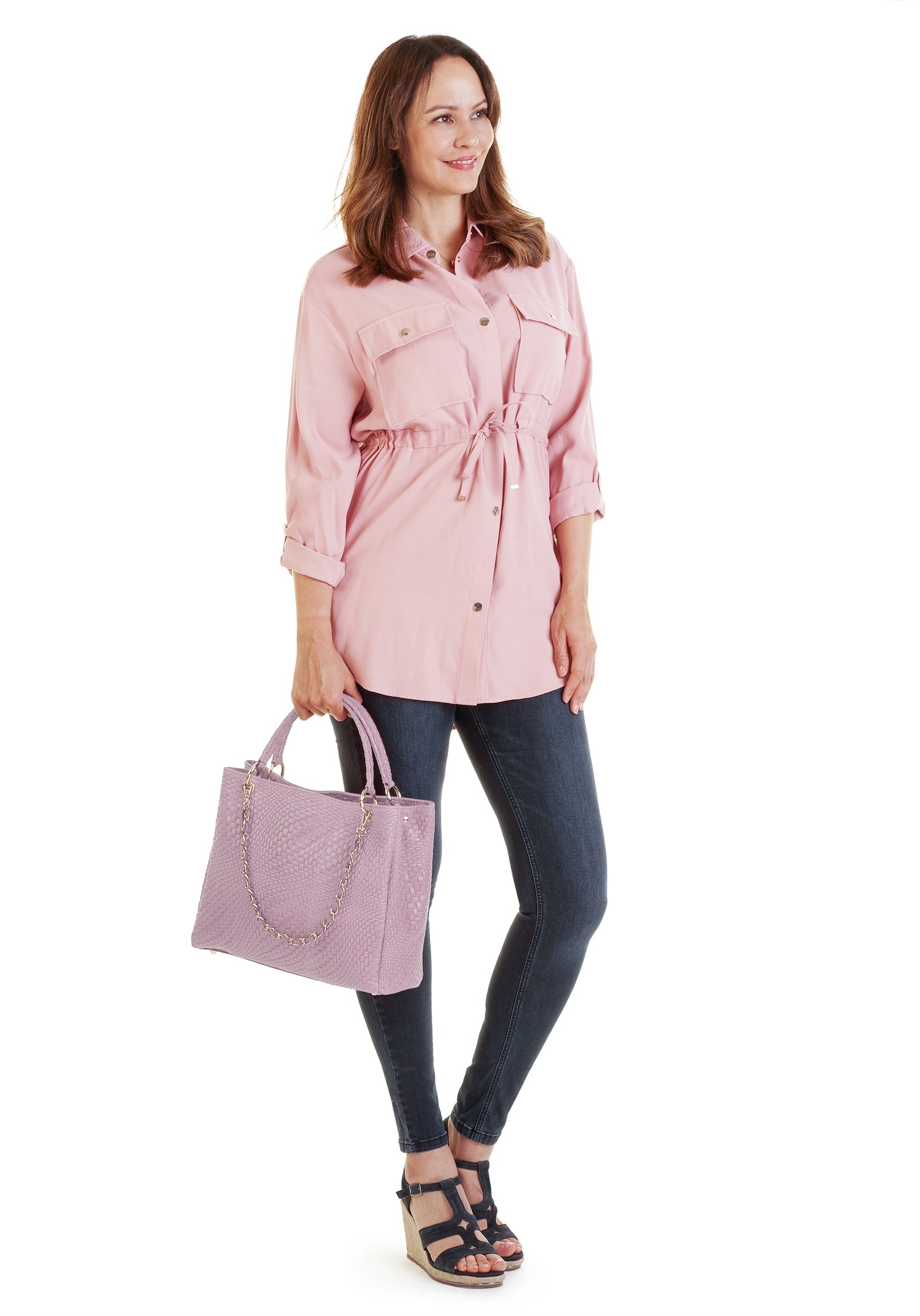 Samantha Look Shopper, echt Leder, Made in Italy