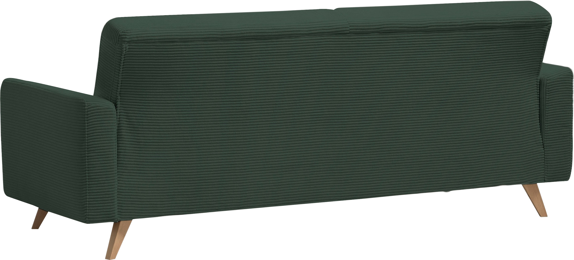 exxpo - sofa fashion 3-Sitzer »Samso, elegant und bequem, aktueller Cord Bezug, Kippcouch« hochwertige Verarbeitung, Schlafsofa inkl. Bettfunktion und Bettkasten