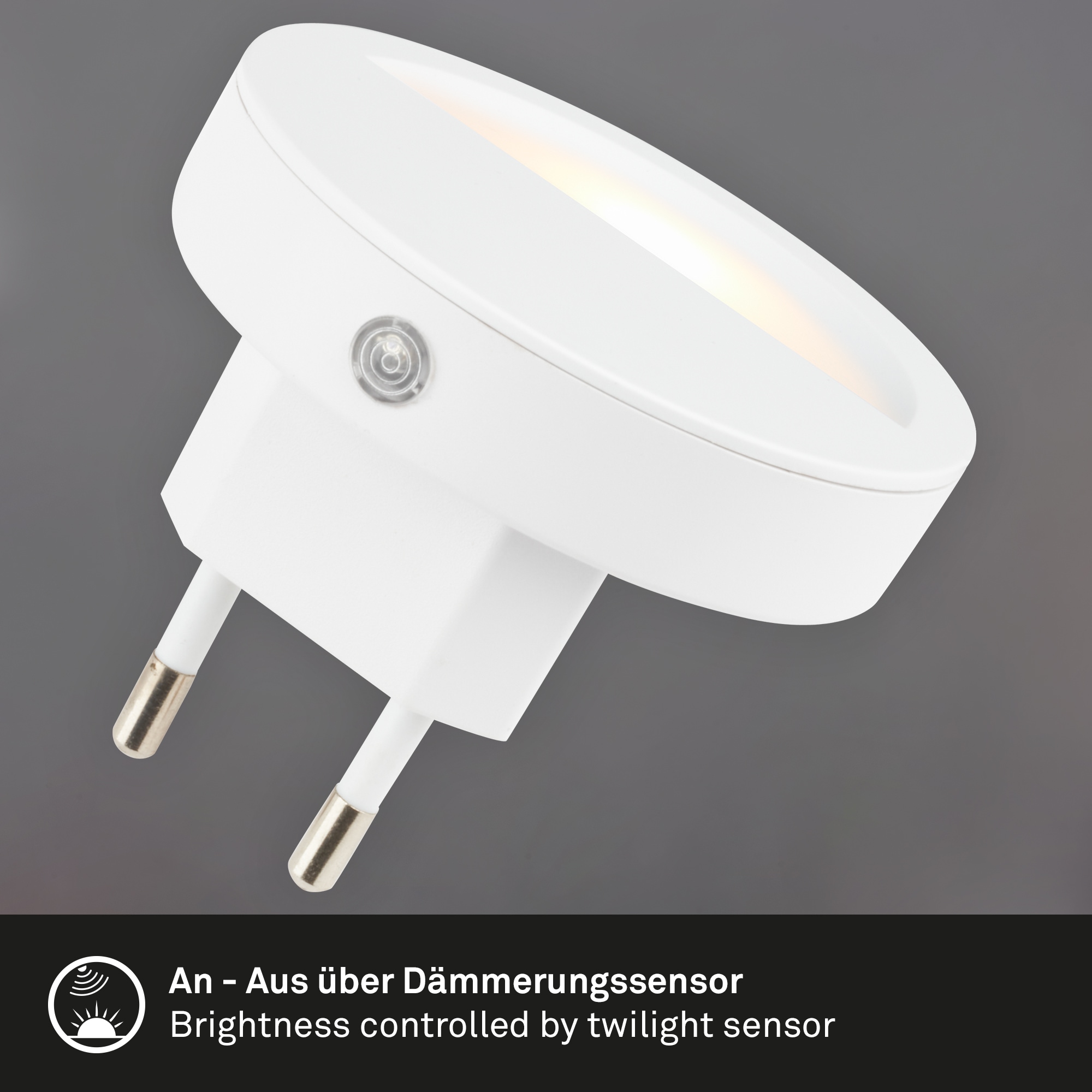 Briloner Leuchten LED Nachtlicht »LED Nachtlicht, weiß«, 1 flammig, Leuchtmittel LED-Modul | LED fest integriert, Steckdose Stilllicht Baby, Steckdosenlampe mit Lichtsensor