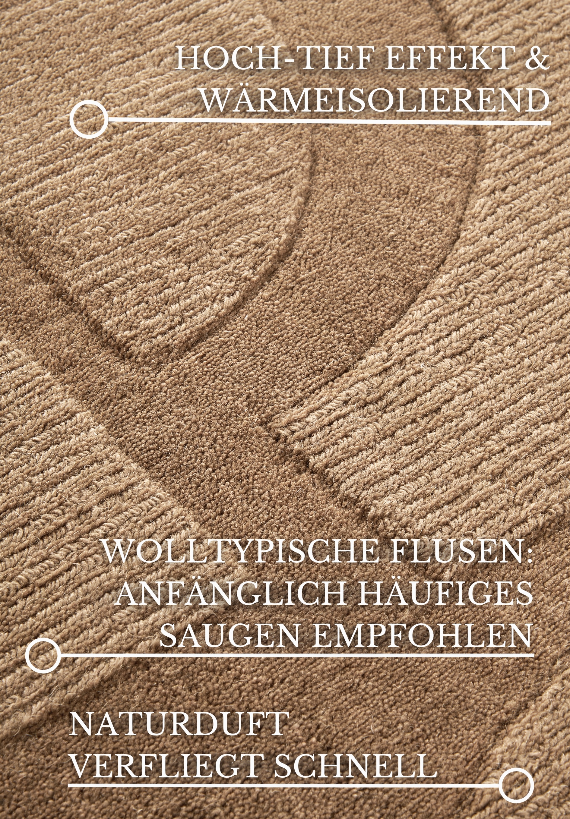Villeroy & Boch Wollteppich »Alexis«, rechteckig, 10 mm Höhe, Handgewebt, Wolle, Natur, Wohnzimmer, Geometrie, Boho, Design