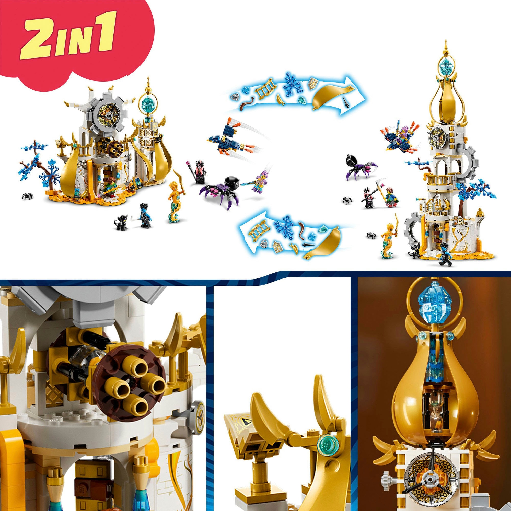 LEGO® Konstruktionsspielsteine »Turm des Sandmanns (71477), LEGO DREAMZzz«, (723 St.), Made in Europe