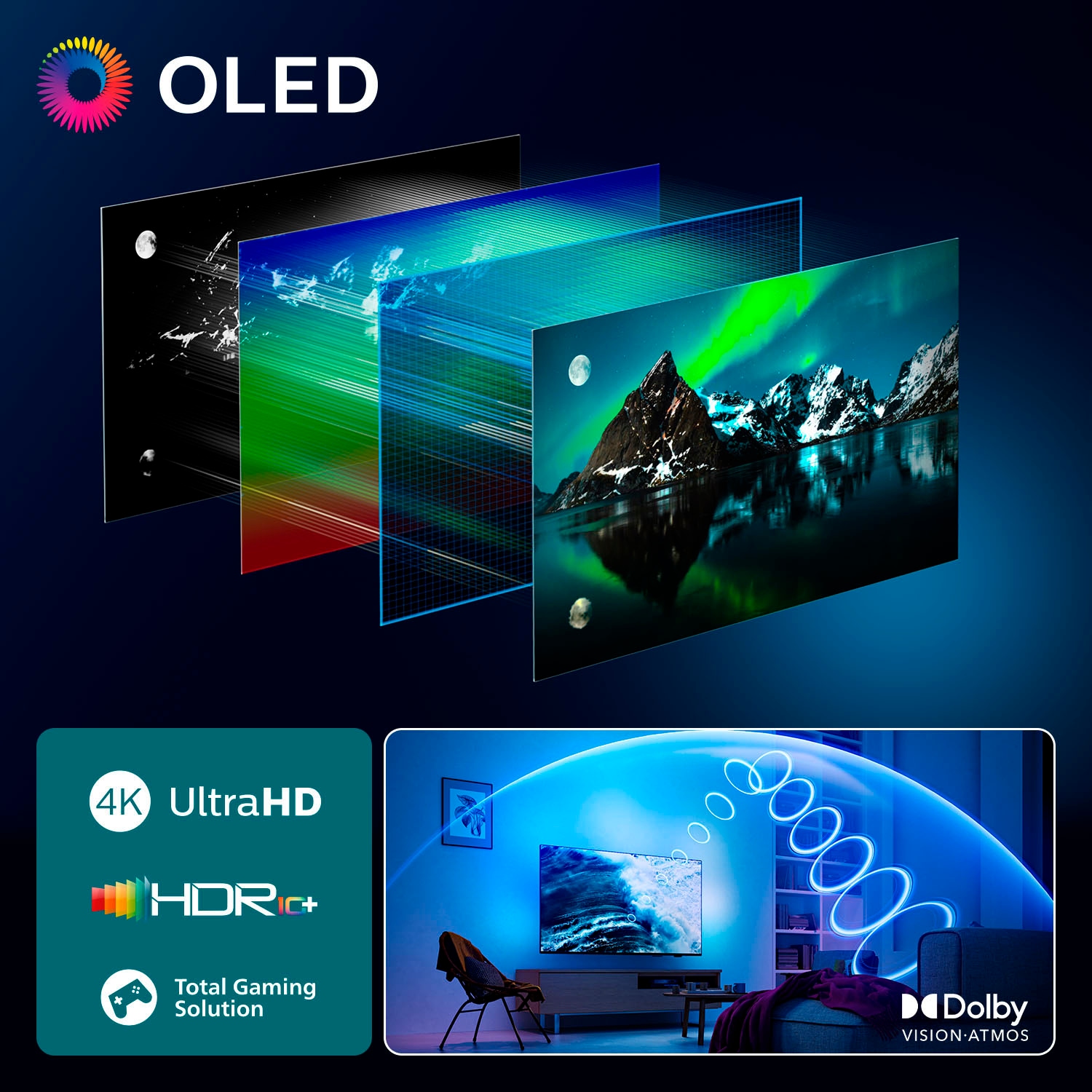Philips OLED-Fernseher »55OLED760/12«, 4K Ultra HD, Smart-TV