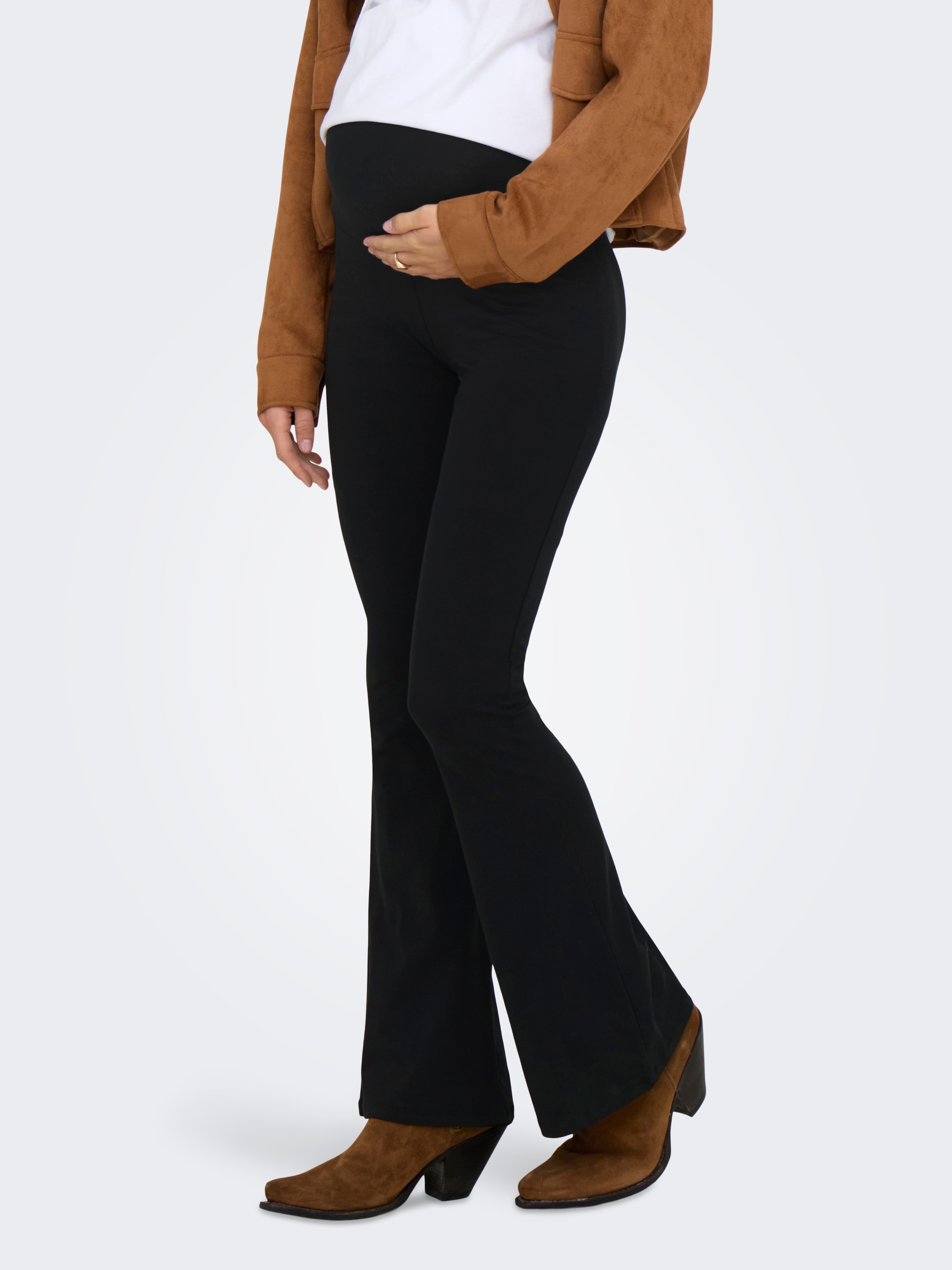 ONLY MATERNITY Umstandsleggings »OLMLOVELY LEO FLARED PANT 2-PACK NOOS«