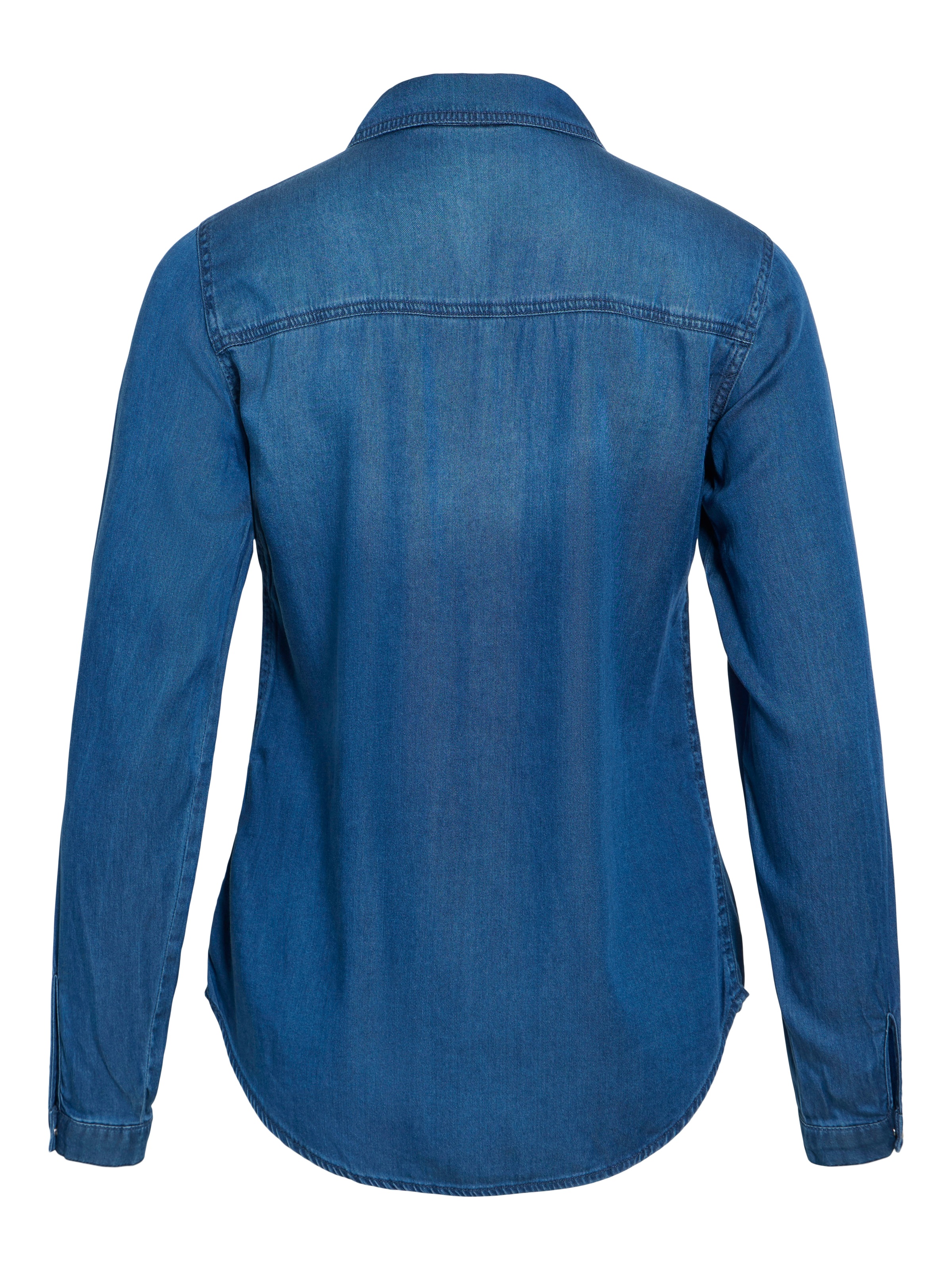 Vila Jeansbluse »VIBISTA« in leichter Used-Waschung