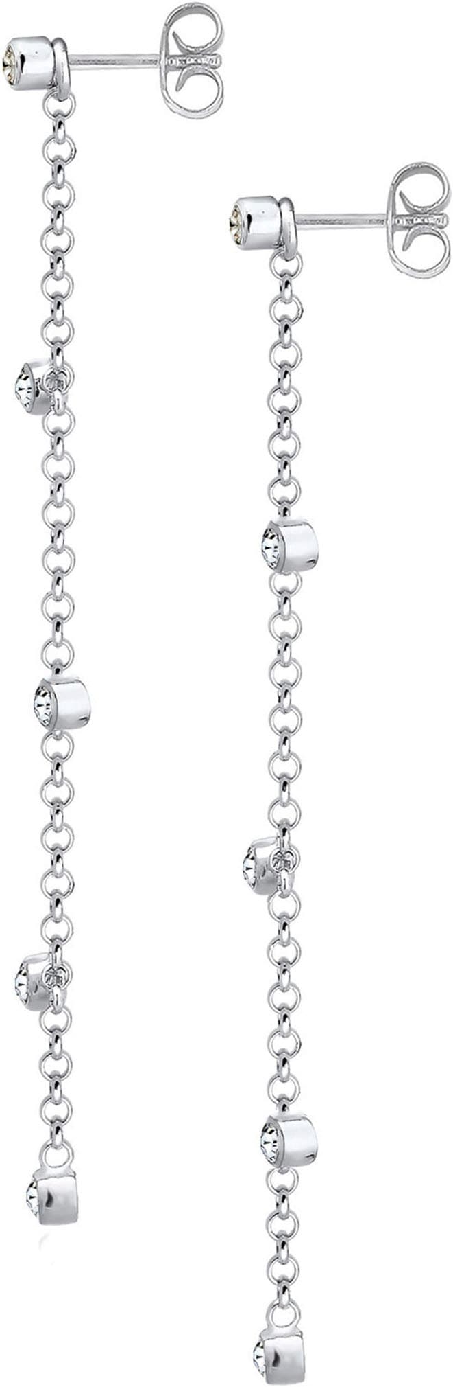 Elli Paar Ohrhänger »Schmuck Geschenk Silber 925 Ohrringe« mit Glasstein