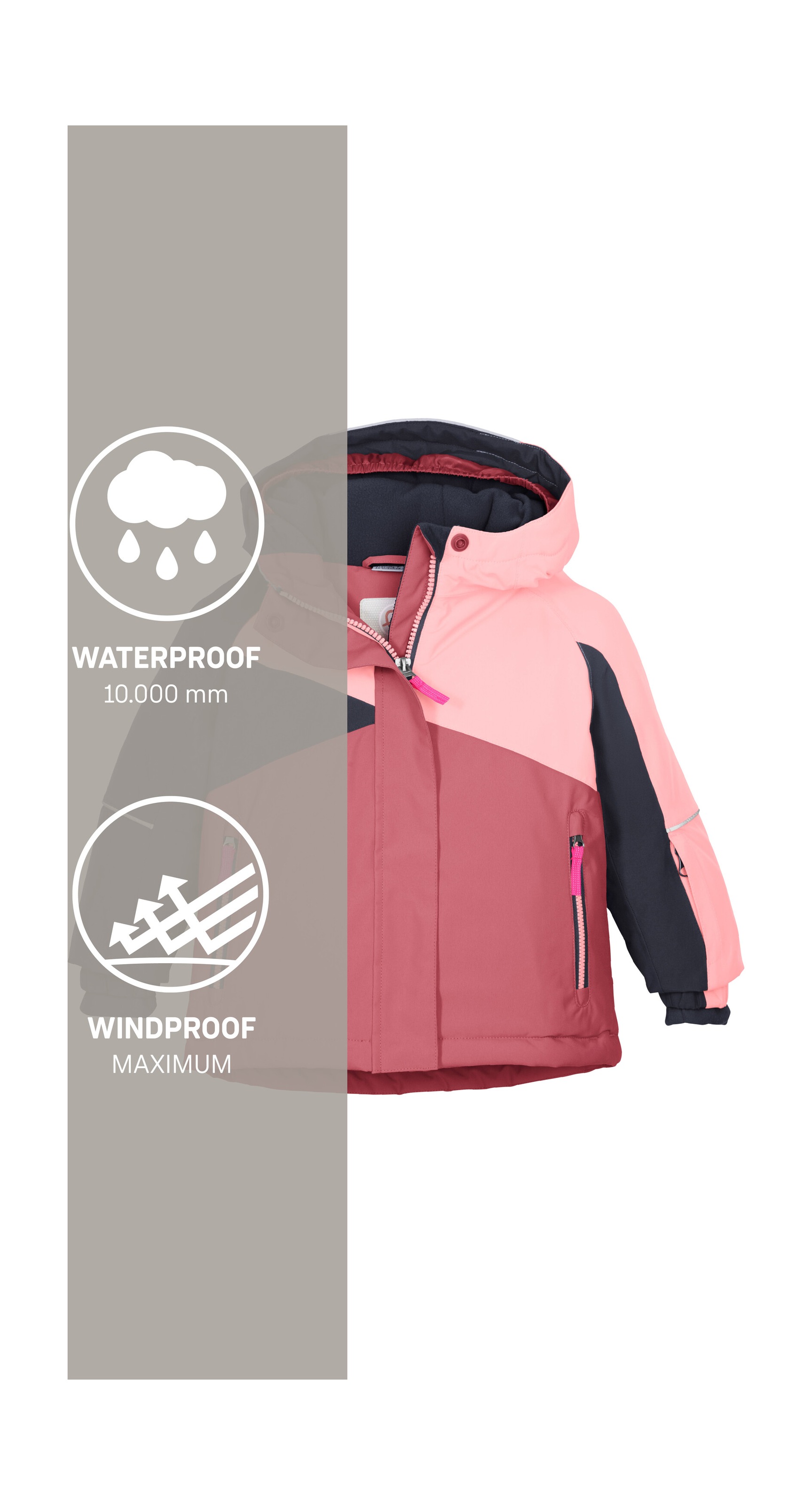 first instinct by killtec Skijacke »FISW 41 MNS SKI JCKT«, Wind- u wasserdichte Kinderjacke, verlängerbare Ärmel, PFAS-frei imprägniert