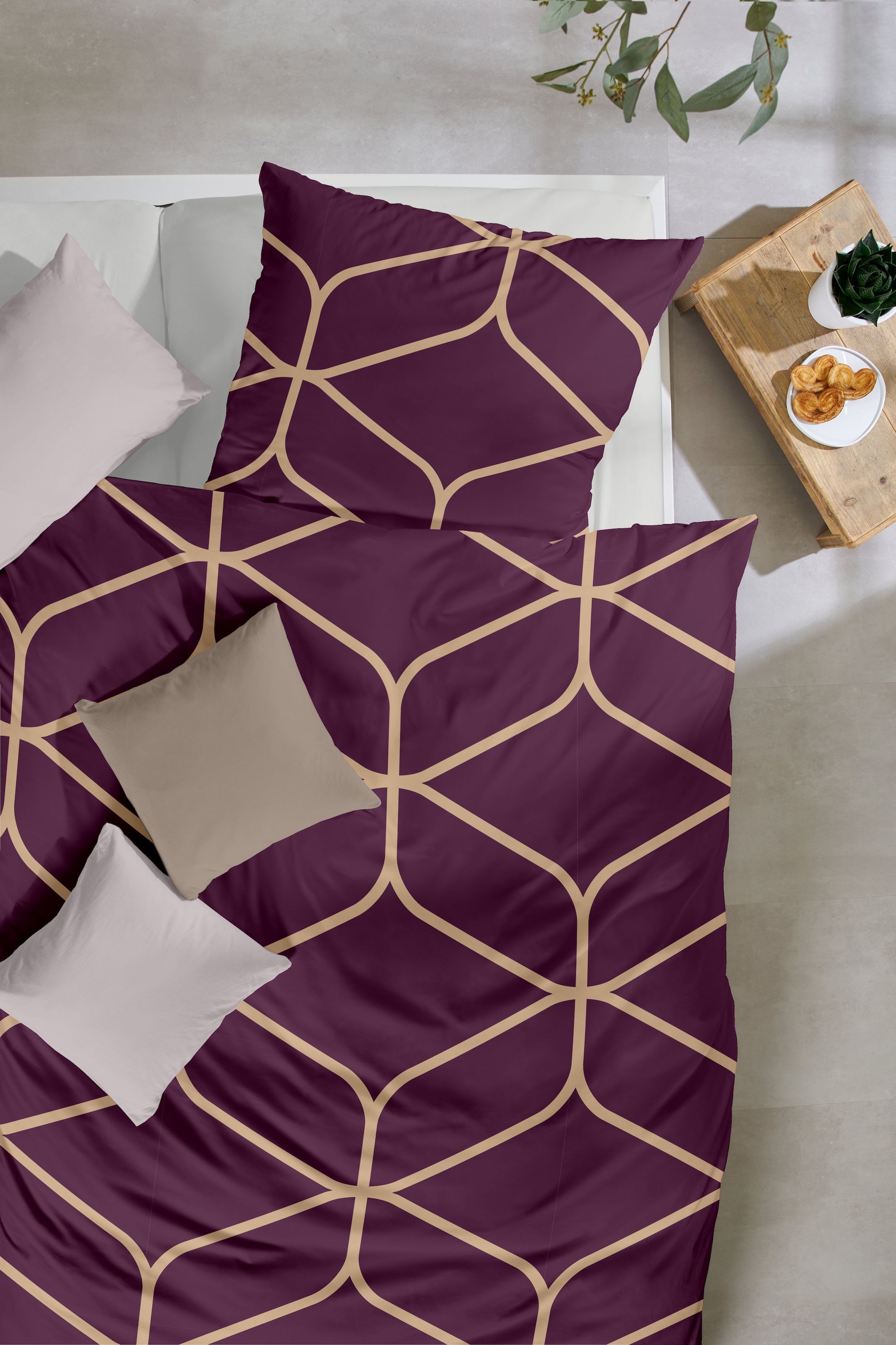 Primera Bettwäsche »Edelflanell-Bettwäsche Novel« 2 Stk. mit modernem Muster