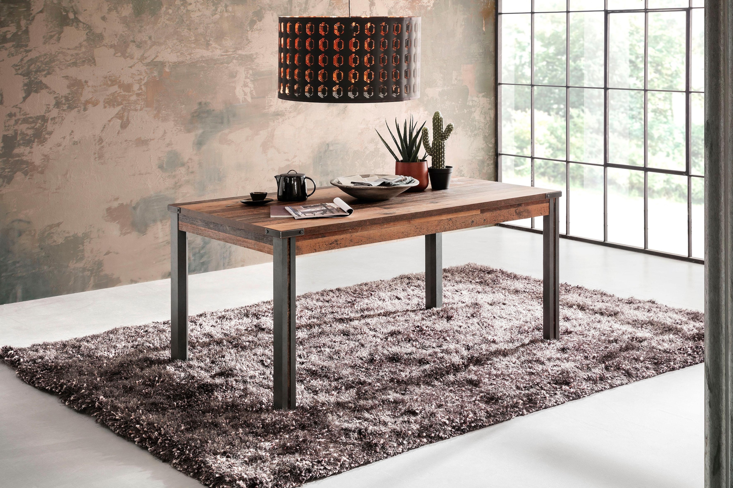 Home affaire Esstisch »Bristol«, Esszimmertisch im Industrial Style - Maße (B/T/H) 160/90/77 cm
