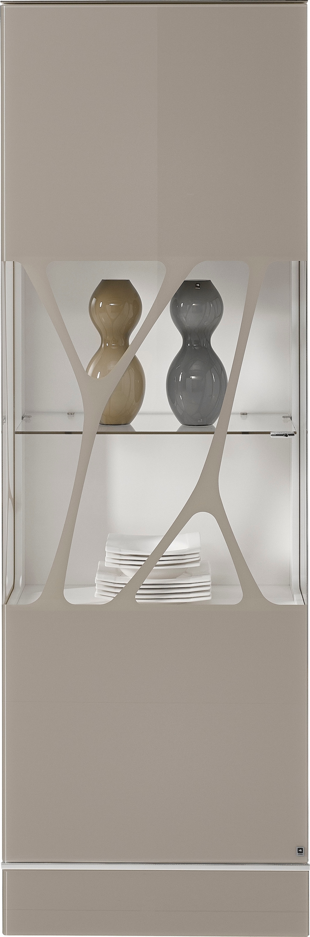 LEONARDO Vitrine »Cube«, mit Sicherheitsglas und edlem MDF Holz, Höhe 192 cm