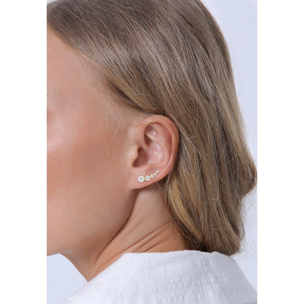 Elli Paar Ohrstecker »Ohrklemme Ear Cuffs mit Kristalle«