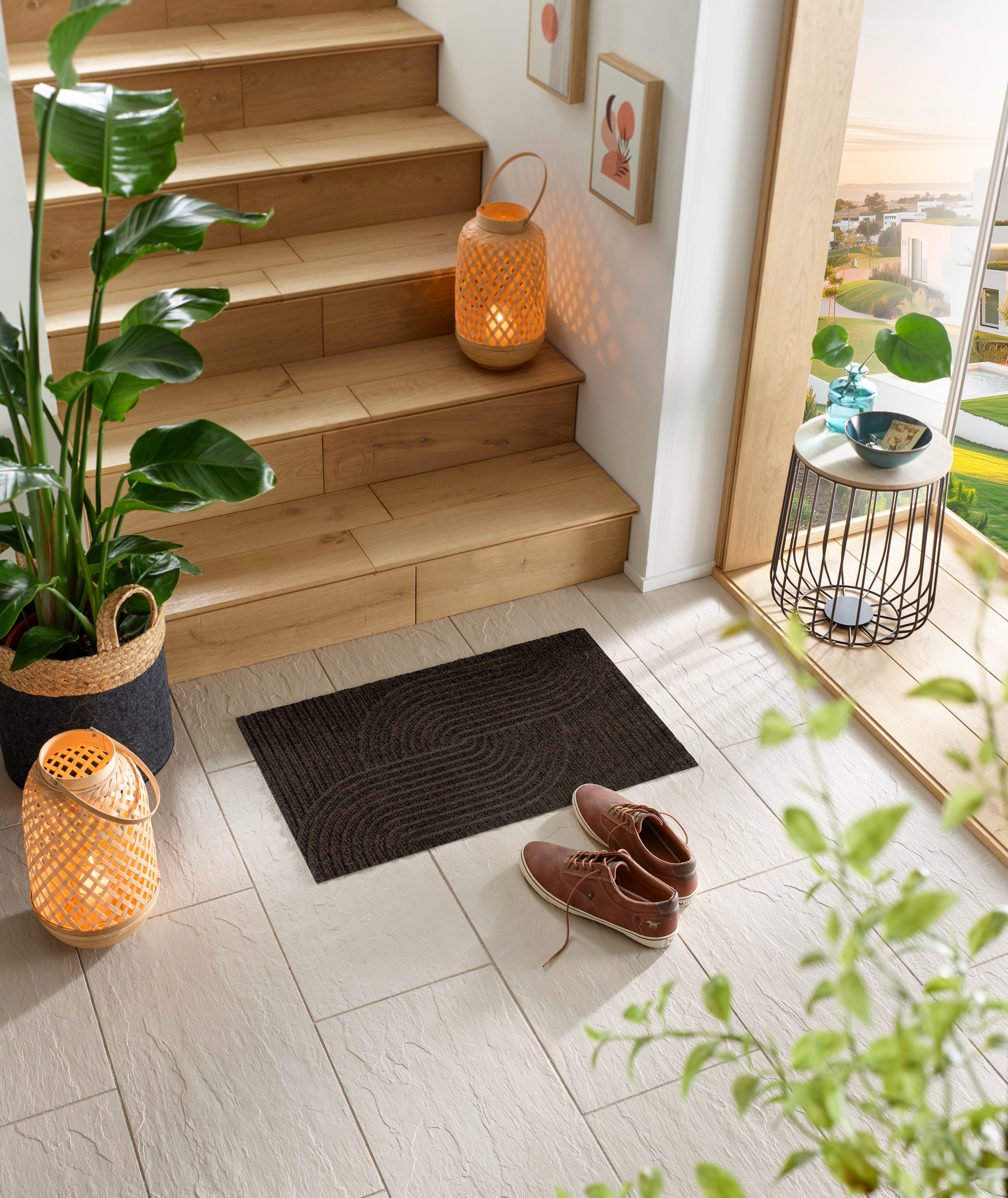 wash+dry by Kleen-Tex Fußmatte »Loop dark brown« rechteckig 8 mm Höhe