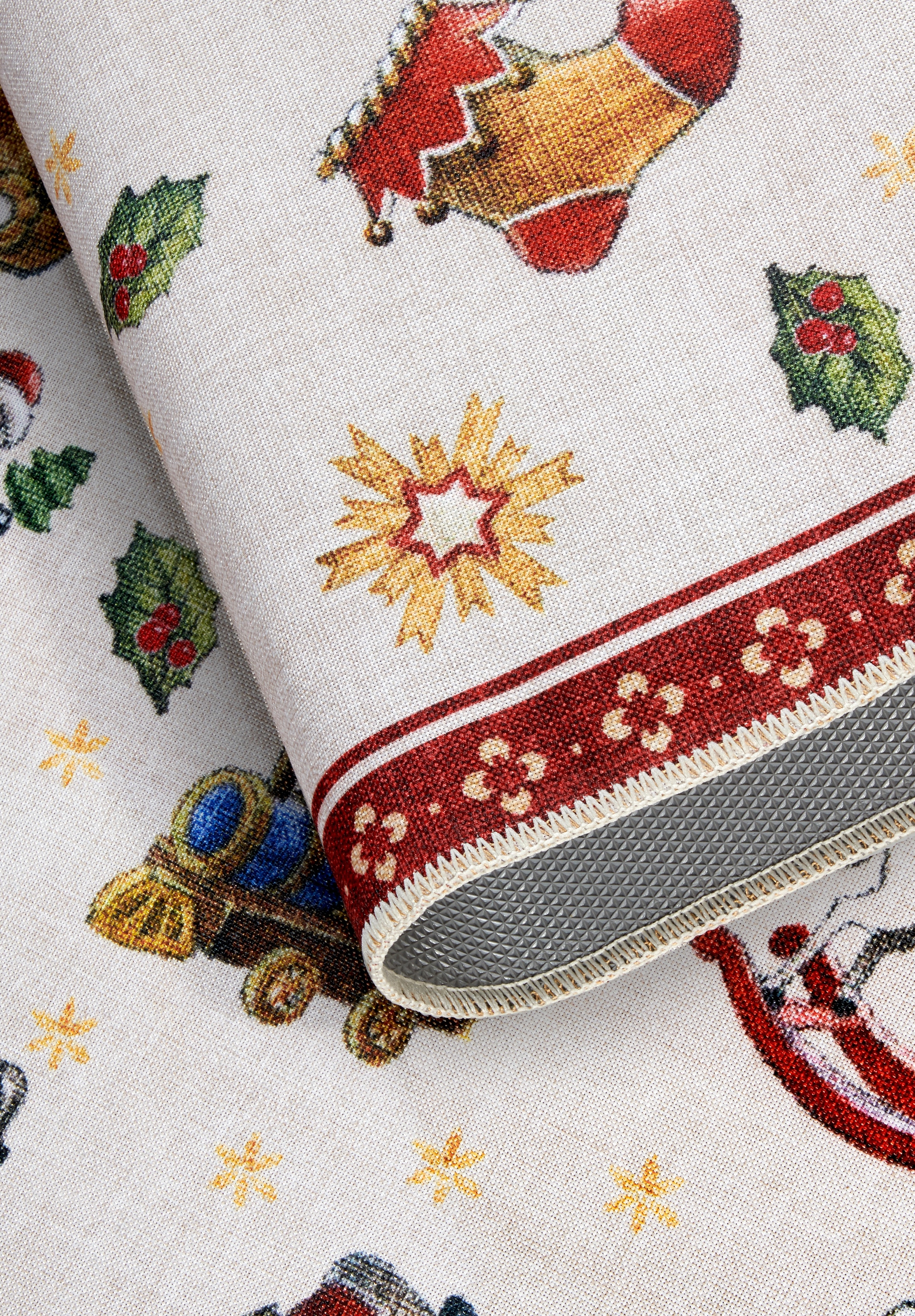 Villeroy & Boch Teppich »Nostalgic Toy's Delight, eckig, rund und Läufer«, rechteckig, 3 mm Höhe, Weihnachten, Wohnzimmer, Flur, Geschenk, Toys Delight, Dekoration