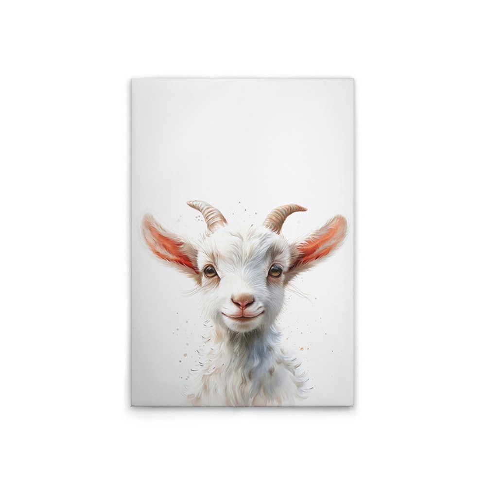 A.S. Création Leinwandbild »Baby Billy Goat - Wandbild Weiß Beige Keilrahme günstig online kaufen