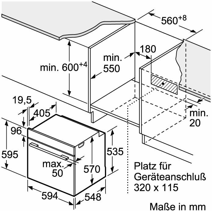 NEFF Einbaubackofen »B1DCA0AN0«, N 30, B1DCA0AN0, mit Teleskopauszug nachrüstbar, CircoTherm®-Heißluft