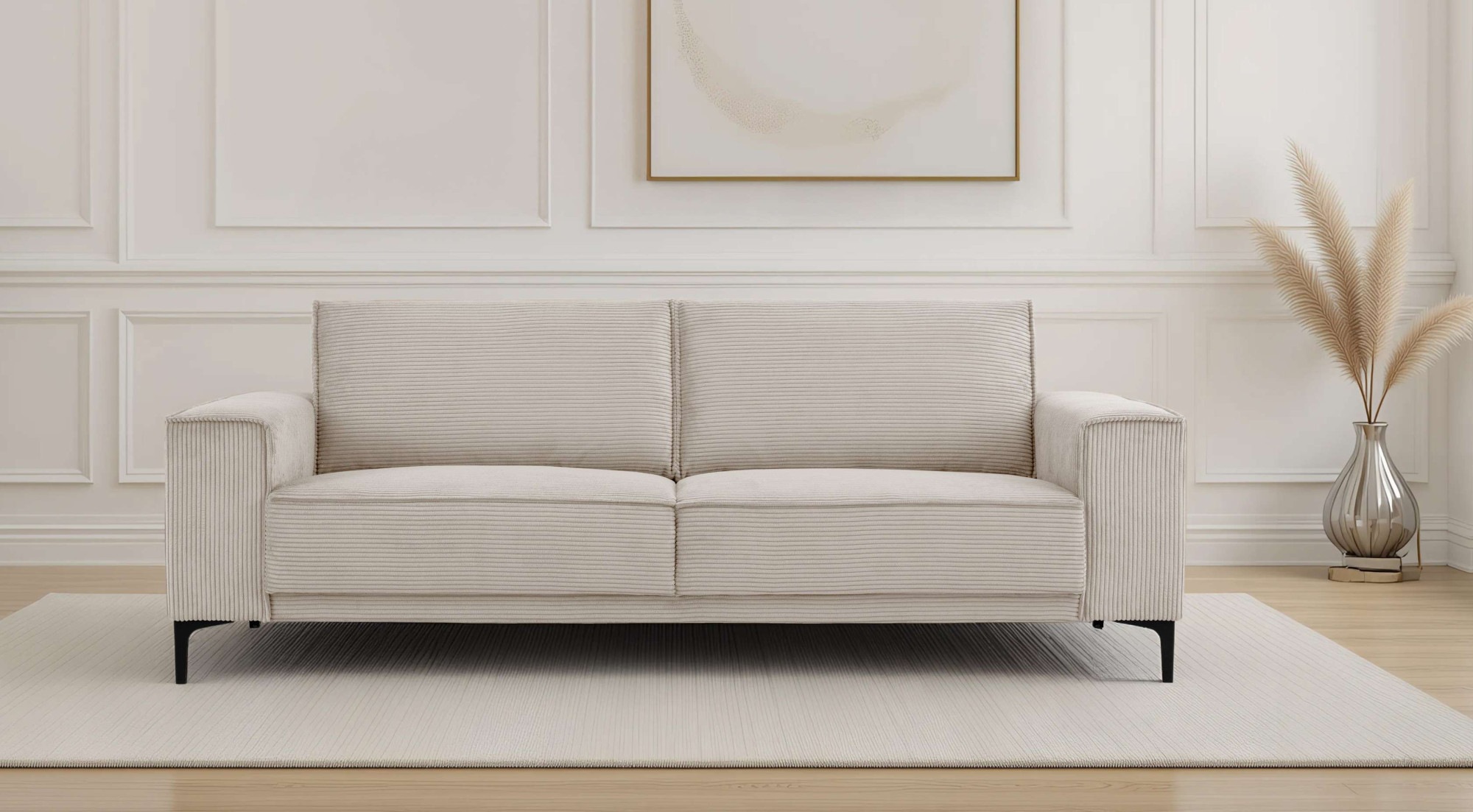 PLACES OF STYLE 3-Sitzer »3er Sofa Oland, Struktur, Flachgewebe, Luxus-Micr günstig online kaufen