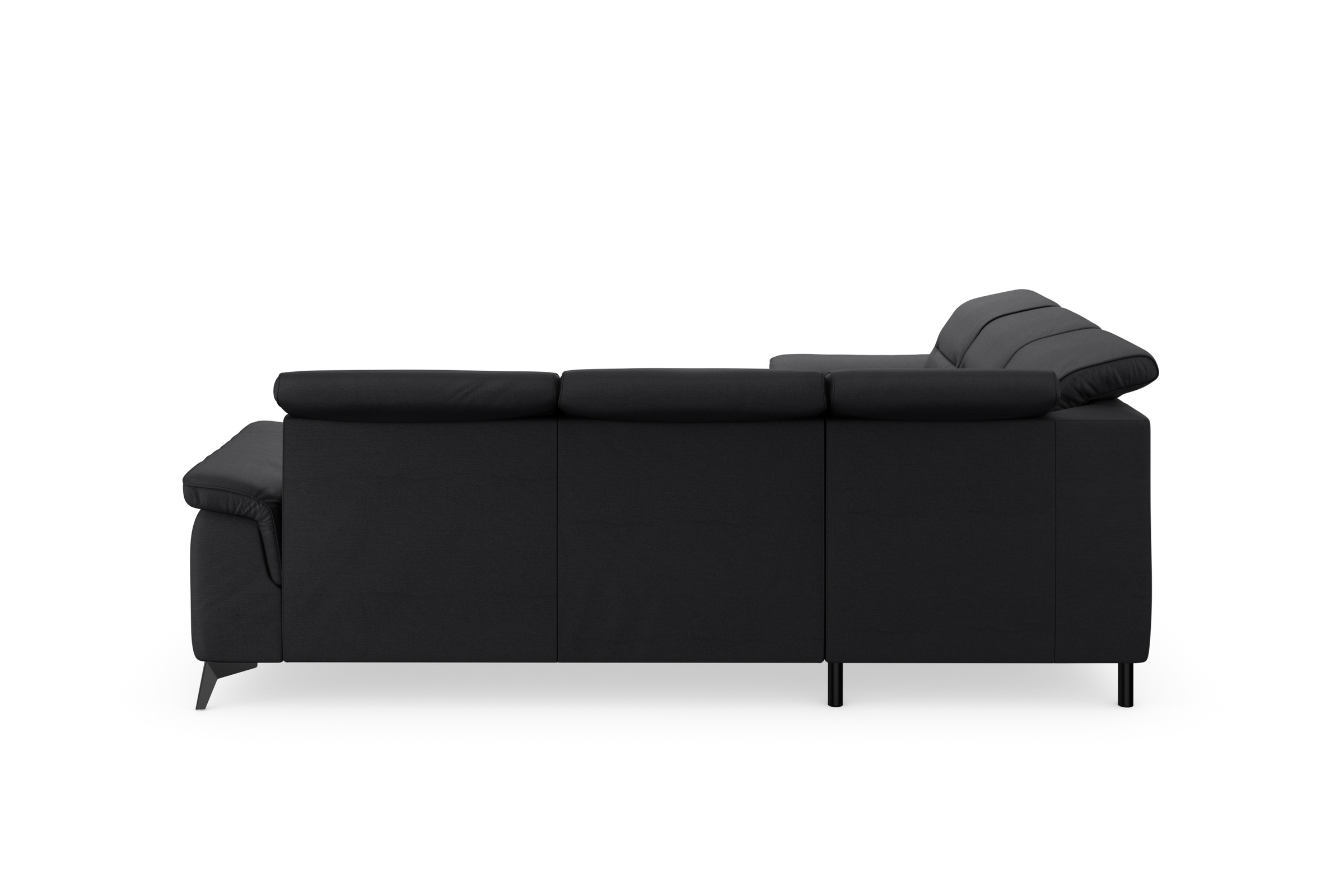 sit&more Ecksofa »Sinatra L-Form«, optinal mit Kopfteilverstellung und Armteilfunktion, Metallfüße
