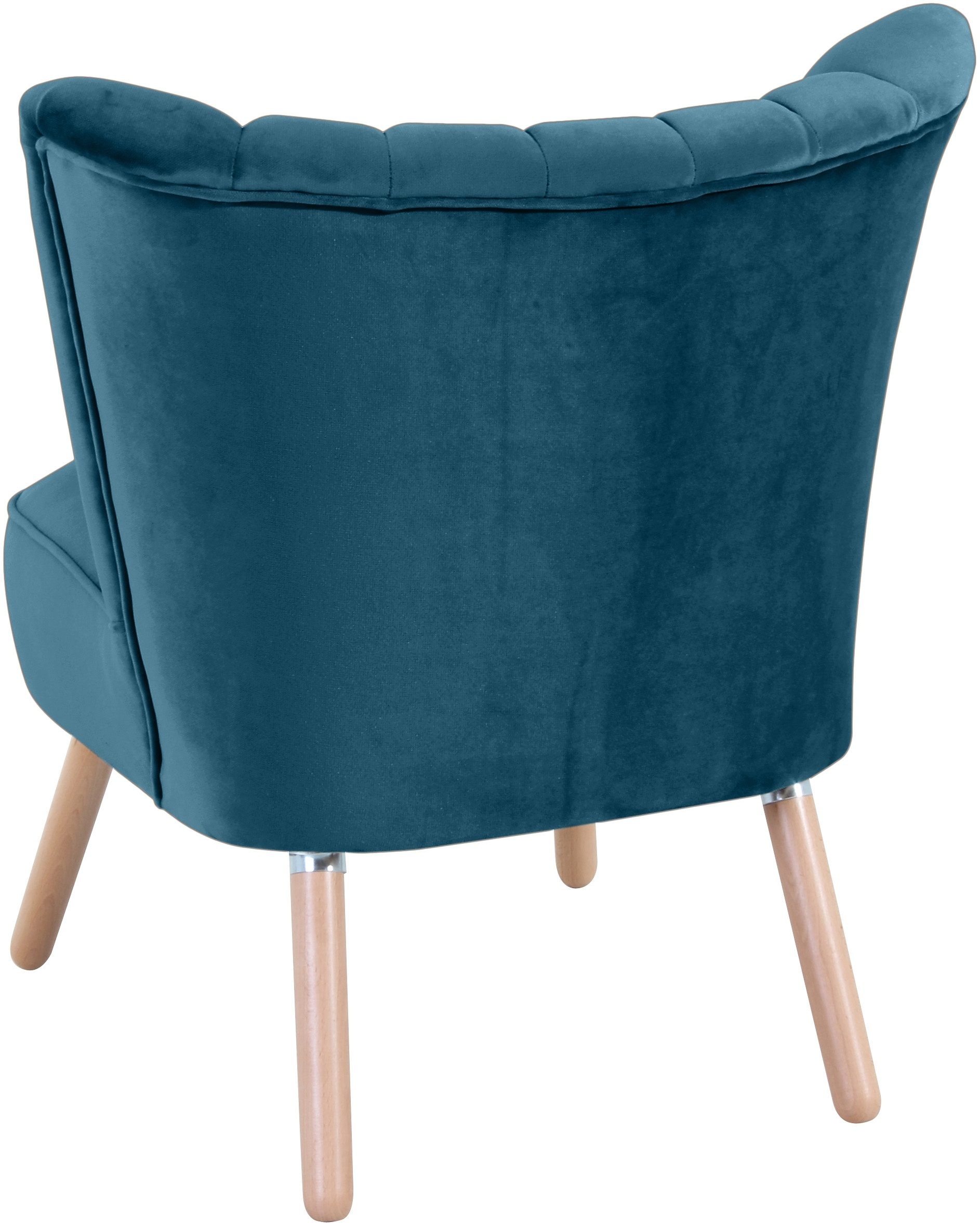Max Winzer® Sessel »Aspen, Loungesessel, Solitärsessel, bequem,«, tolle Rückenlehnenverarbeitung im Retrostil, hoher Fuß