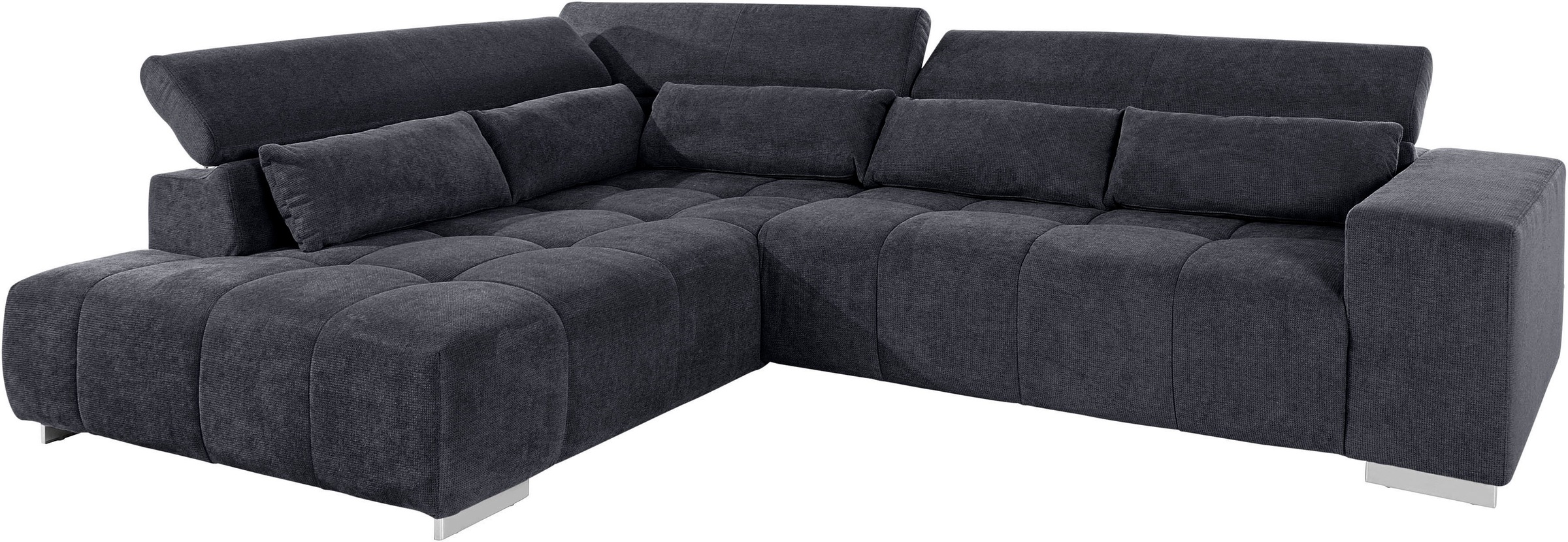 COTTA Ecksofa »Orion L-Form«, mit Kopfteilverstellung & 5 Nierenkissen