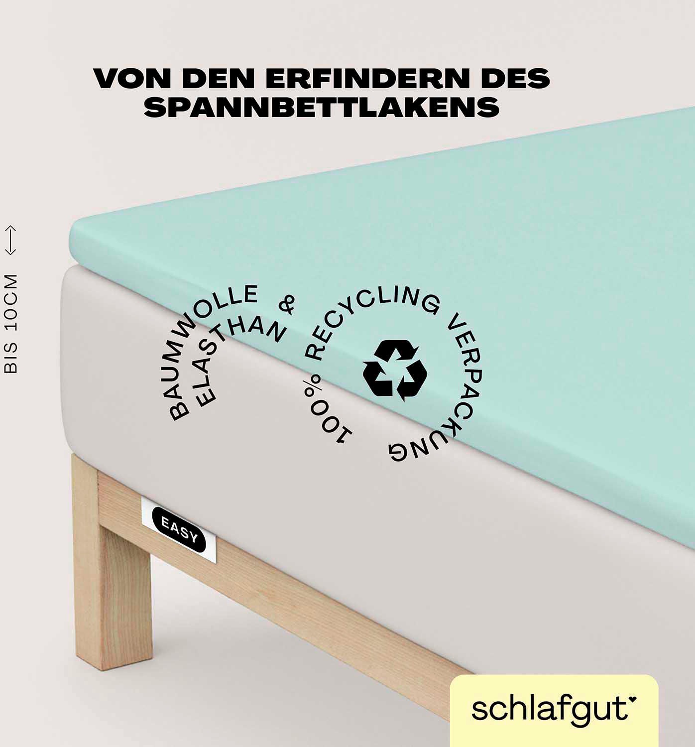 Schlafgut Spannbettlaken »EASY Jersey Elasthan Topper«, MADE IN GREEN by OEKO-TEX®
