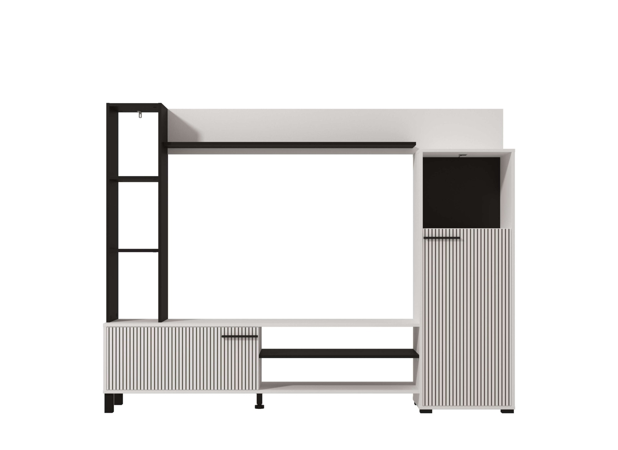 INOSIGN Wohnwand »Retimno, inkl. Highboard, TV-Board, Standregal und Wandregal« Komplett-Set, 4 Stk. tlg.