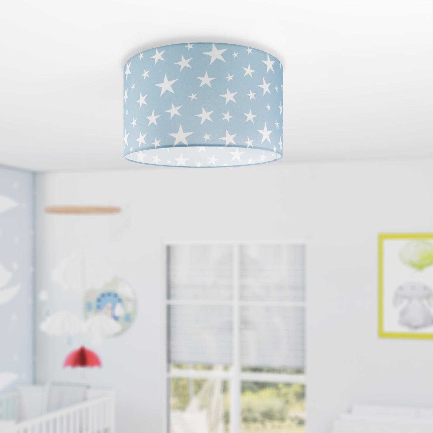 Paco Home Deckenleuchte »Capri 315«, 1 flammig, Leuchtmittel E27 | ohne Leuchtmittel, Kinderlampe Deckenlampe LED Kinderzimmer Sternenhimmel Motiv E27