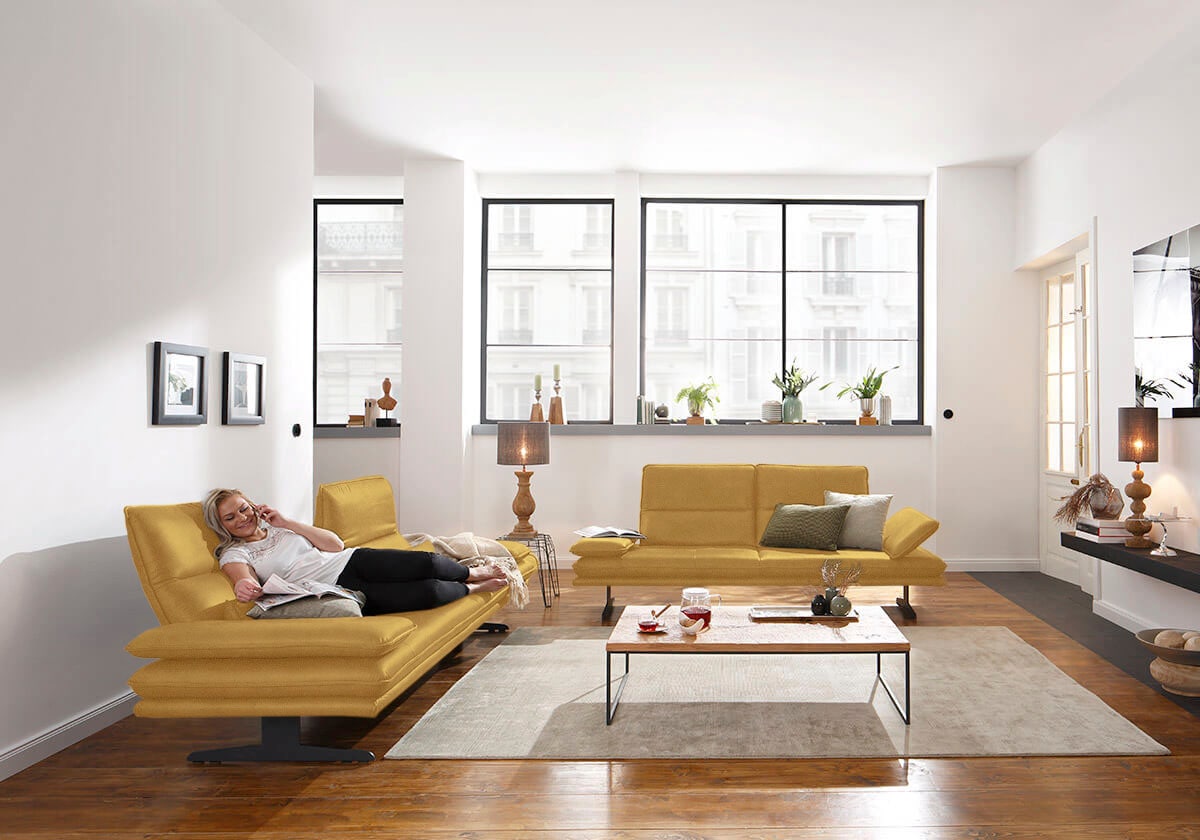 W.SCHILLIG 2,5-Sitzer »broadway, Designsofa mit tollem Sitzkomfort«, Sitztiefenverstellung, Kopfteil- & Seitenteilverstellung, Breite 216cm
