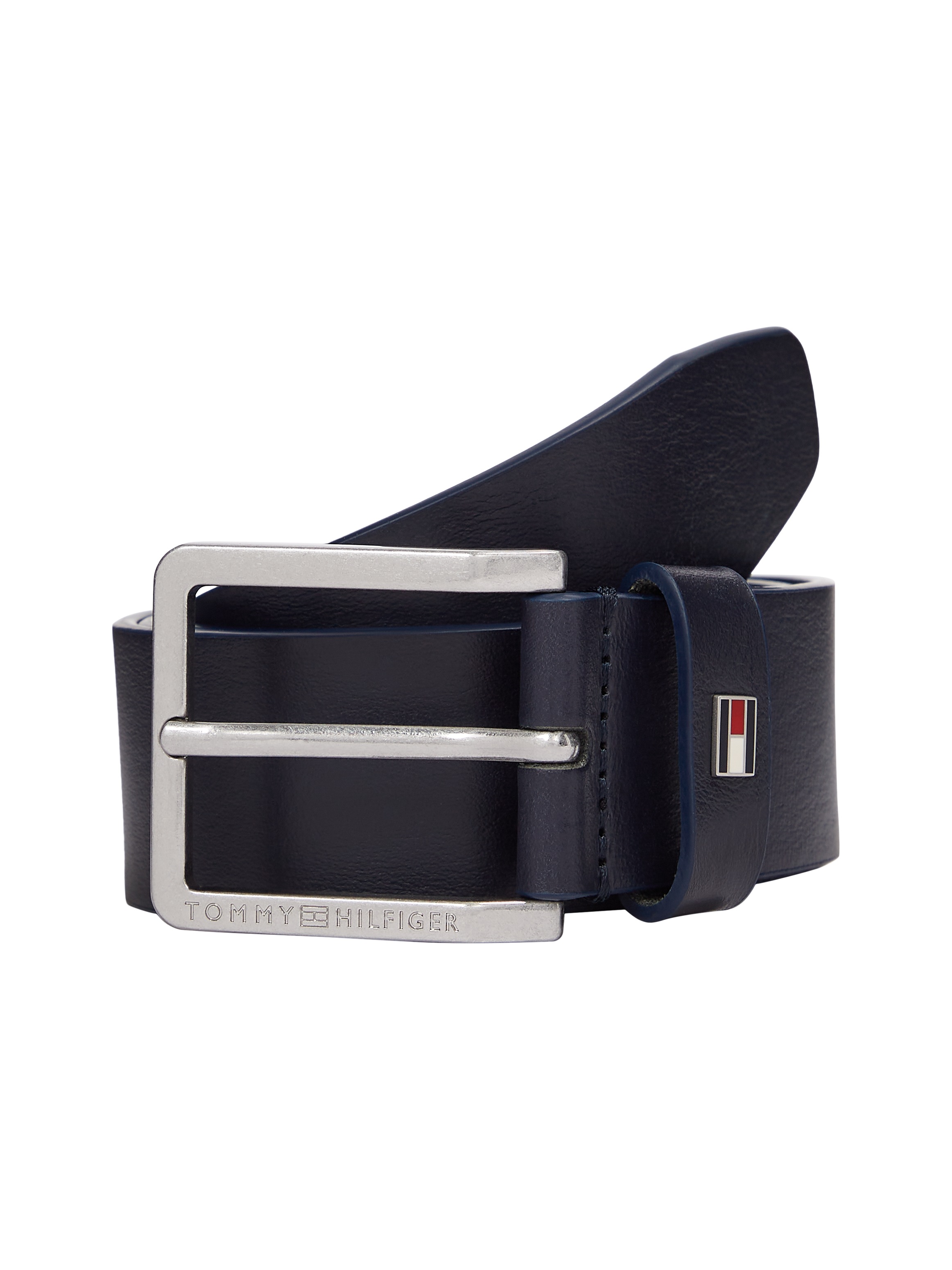Tommy Hilfiger Ledergürtel »Oliver« mit Kontrast-Schnalle und Logoschlaufe