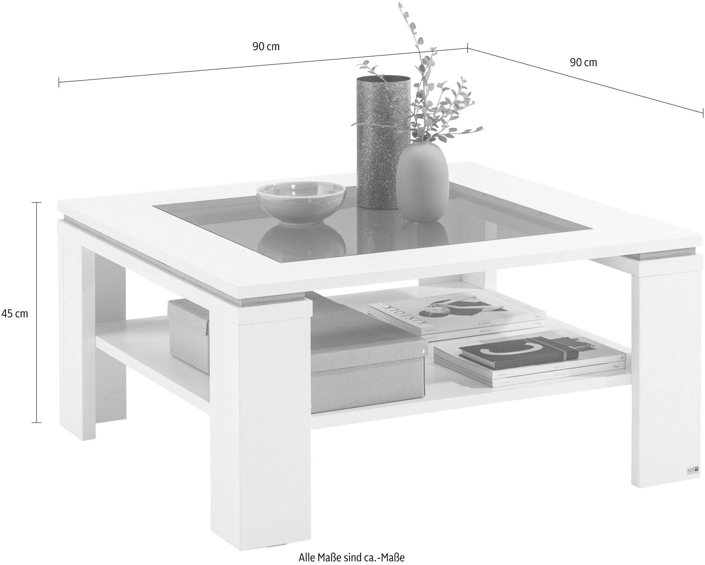 set one by Musterring Couchtisch »TACOMA«, Typ 65 und 66, mit getönter Glasplatte