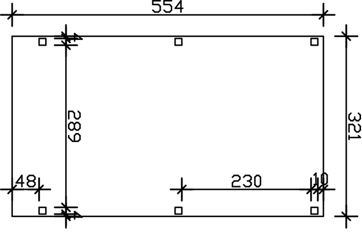 Skanholz Einzelcarport »Grunewald«, Leimholz-Nordisches Fichtenholz, weiß, mit Aluminiumdach