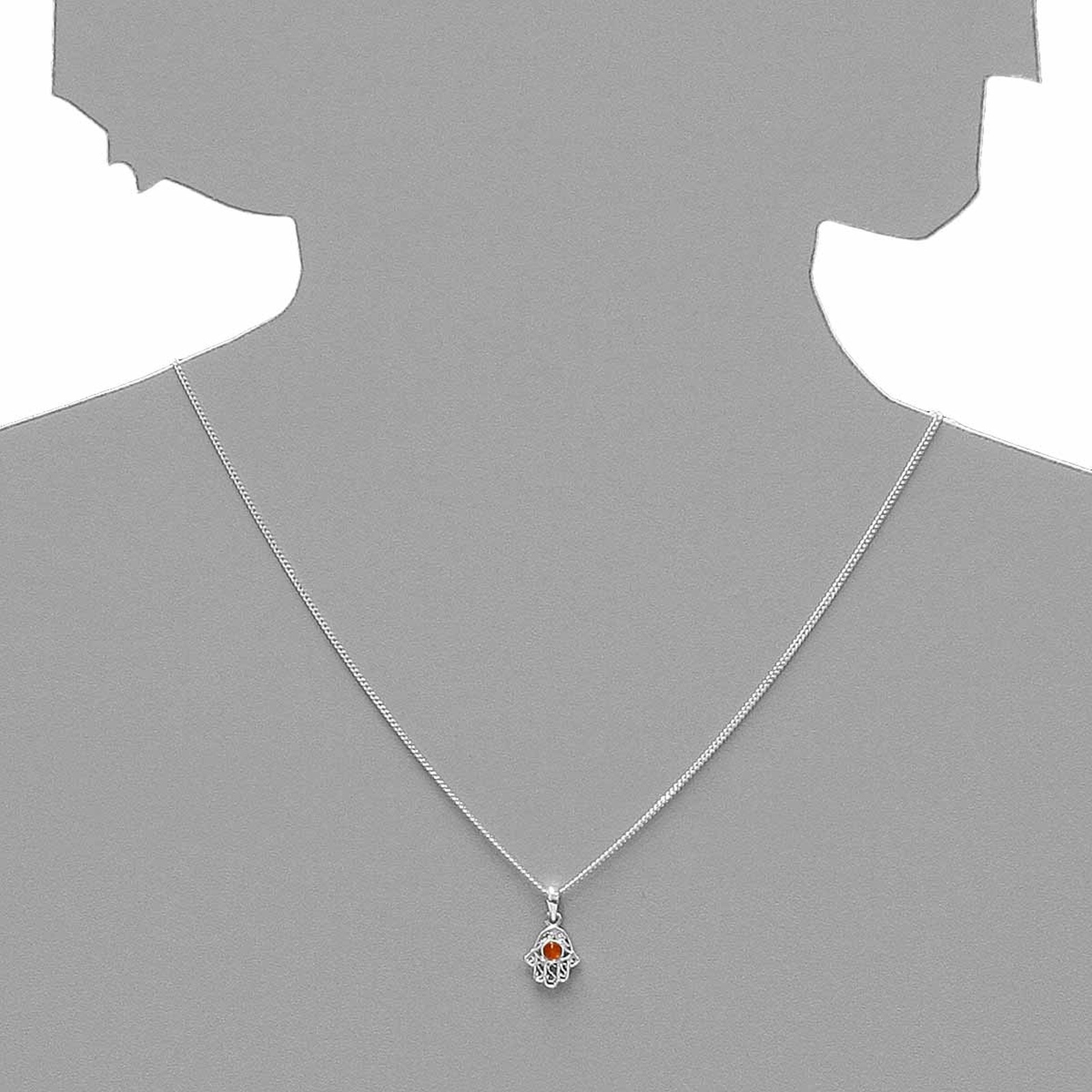 OSTSEE-SCHMUCK Kette mit Anhänger »Ostsee-Schmuck Kette mit Anhänger kleine Hand«, (2 tlg.)