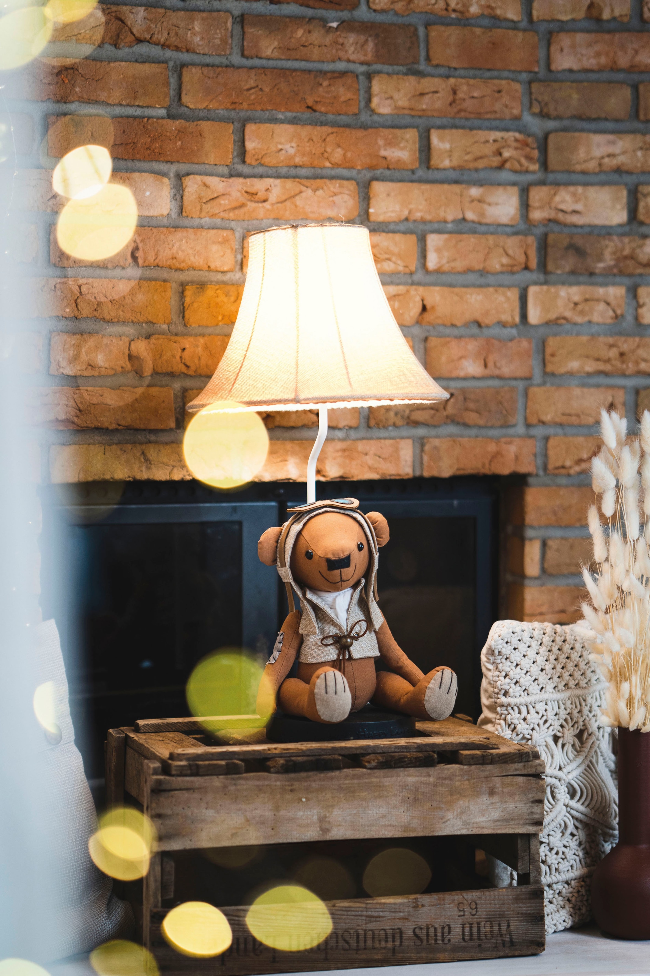 Happy Lamps for smiling eyes LED Tischleuchte »Charles der Bär«, 1 flammig, Leuchtmittel GU 5,3 | LED fest integriert, Hochwertig, Einzigartig, Tiermotiv