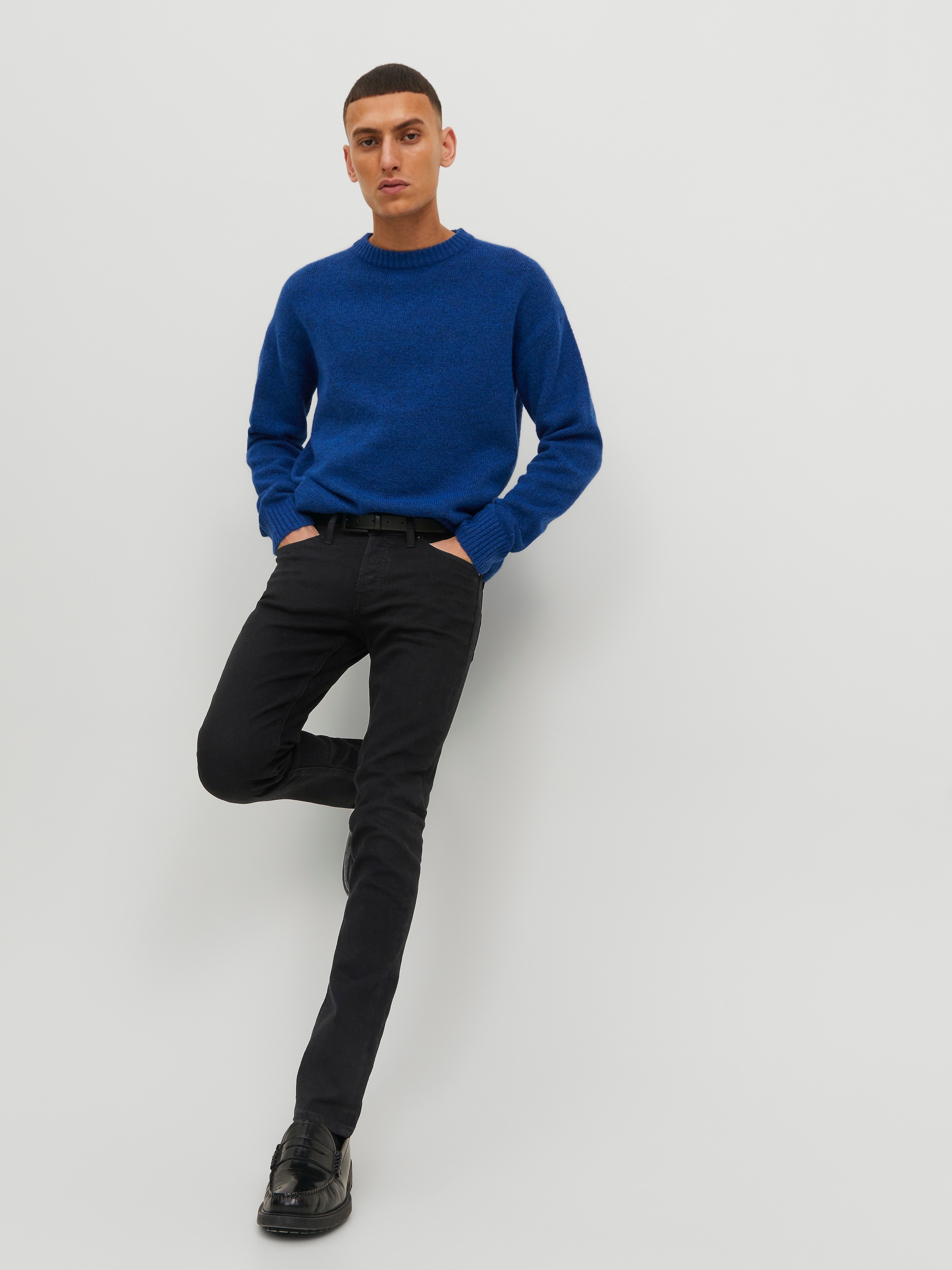 Jack & Jones Slim-fit-Jeans »JJIGLENN Jeans mit schmaler Beinform und Stretch für Komfort« Denim/Jeans, modisch, slim fit, Baumwollmischung