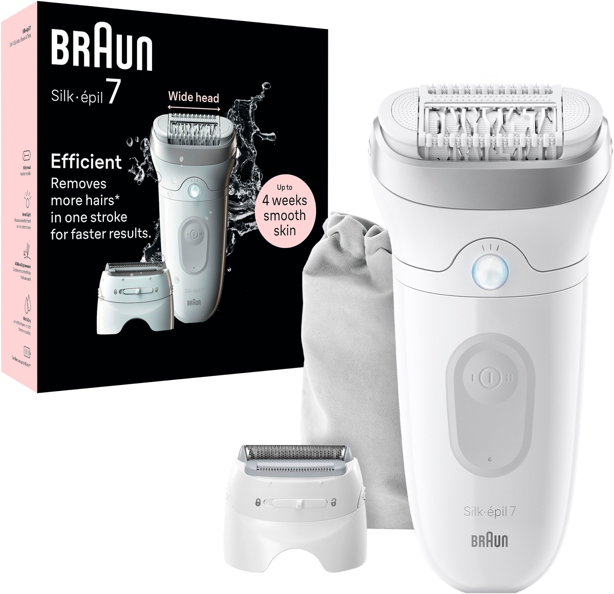 Braun Epilierer »Silk-épil 7 7-041«, Rasier- & Trimmeraufsatz, Wet&Dry