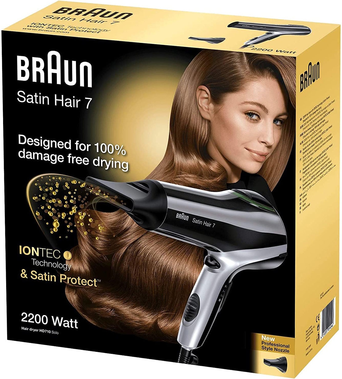 Braun Ionic-Haartrockner »Braun Satin online Hair Schutz System: Satin vor W, 7 Protect™ 100%-igen Überhitzung Iontec«, bestellen 2200