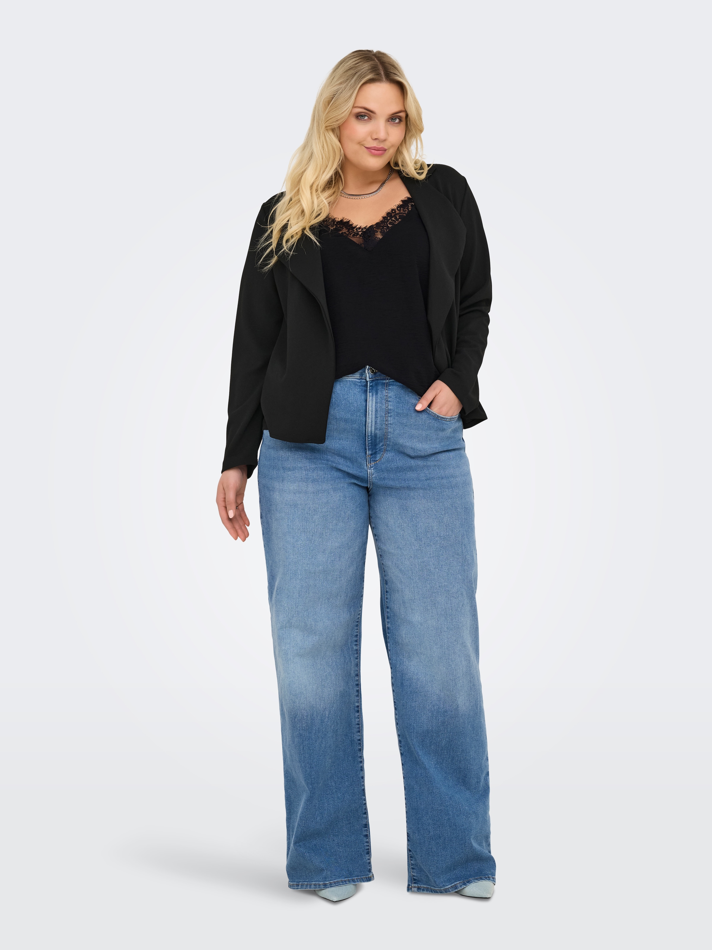 ONLY CARMAKOMA Spitzentop »CARMETTA LIFE MIX LACE SINGLET WVN«