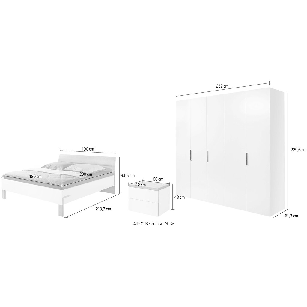 hülsta Komplettschlafzimmer »DREAM«, (Spar-Set, 4 St.)