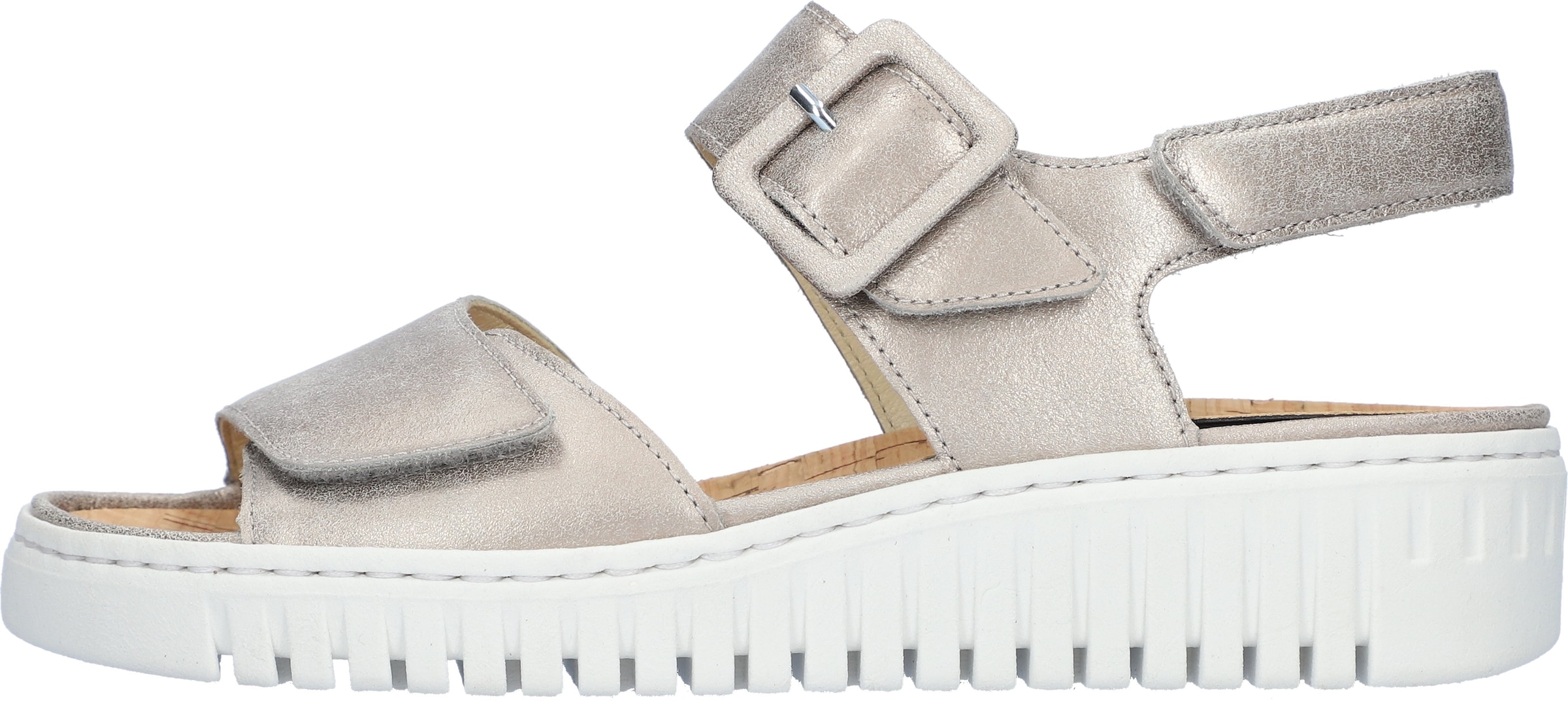 Waldläufer Plateausandale »H-WILLOW«  Sommerschuh, Klettschuh, Bequemschuh mit Korkfußbett, H-Weite