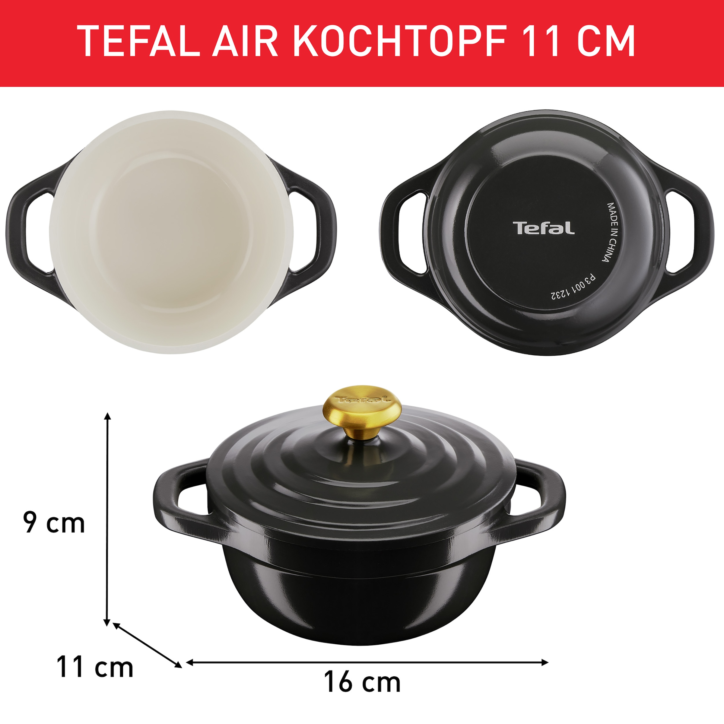 Tefal Topf-Set »Air« Set, 4 Stk. tlg. Aluminiumguss