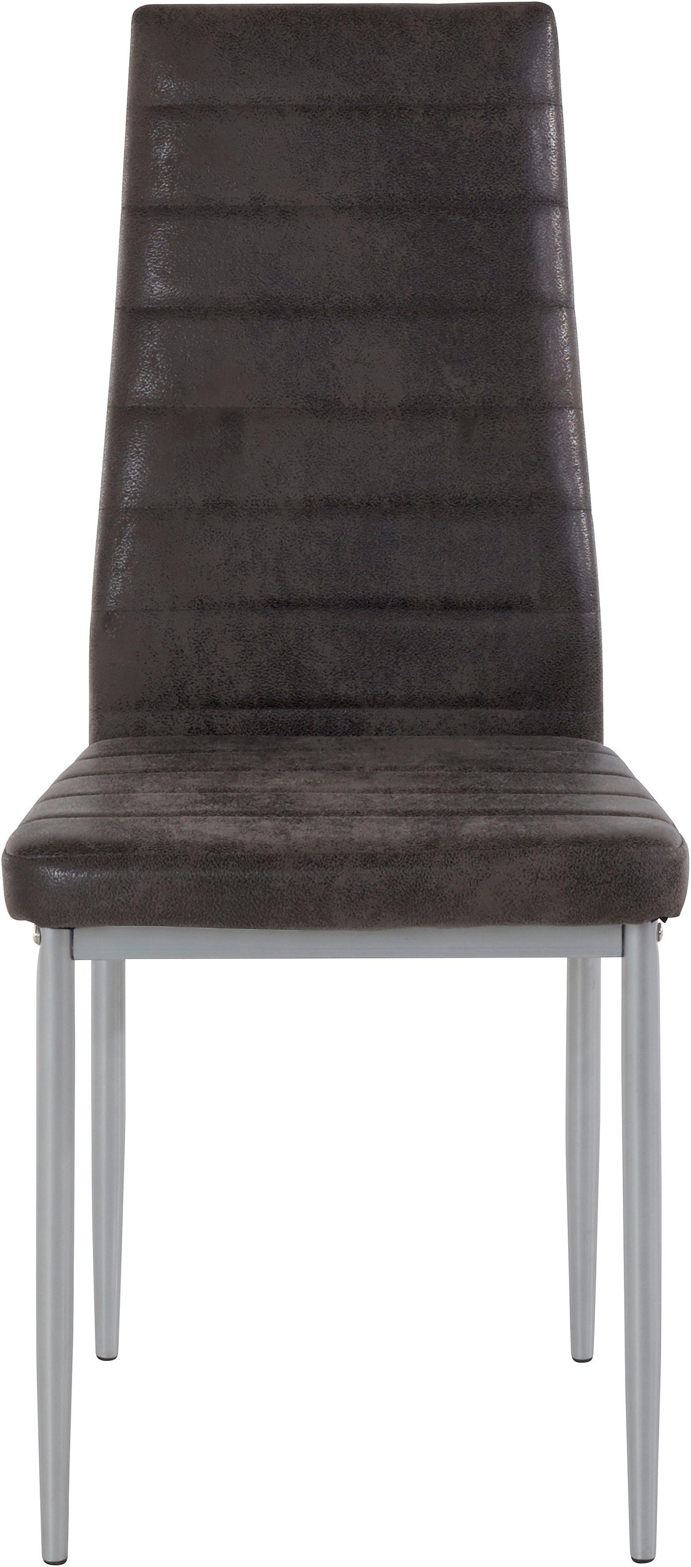 INOSIGN Esszimmerstuhl »Kate« (Set) 4 Stk.Bezug in Microfaser Vintage, silb günstig online kaufen