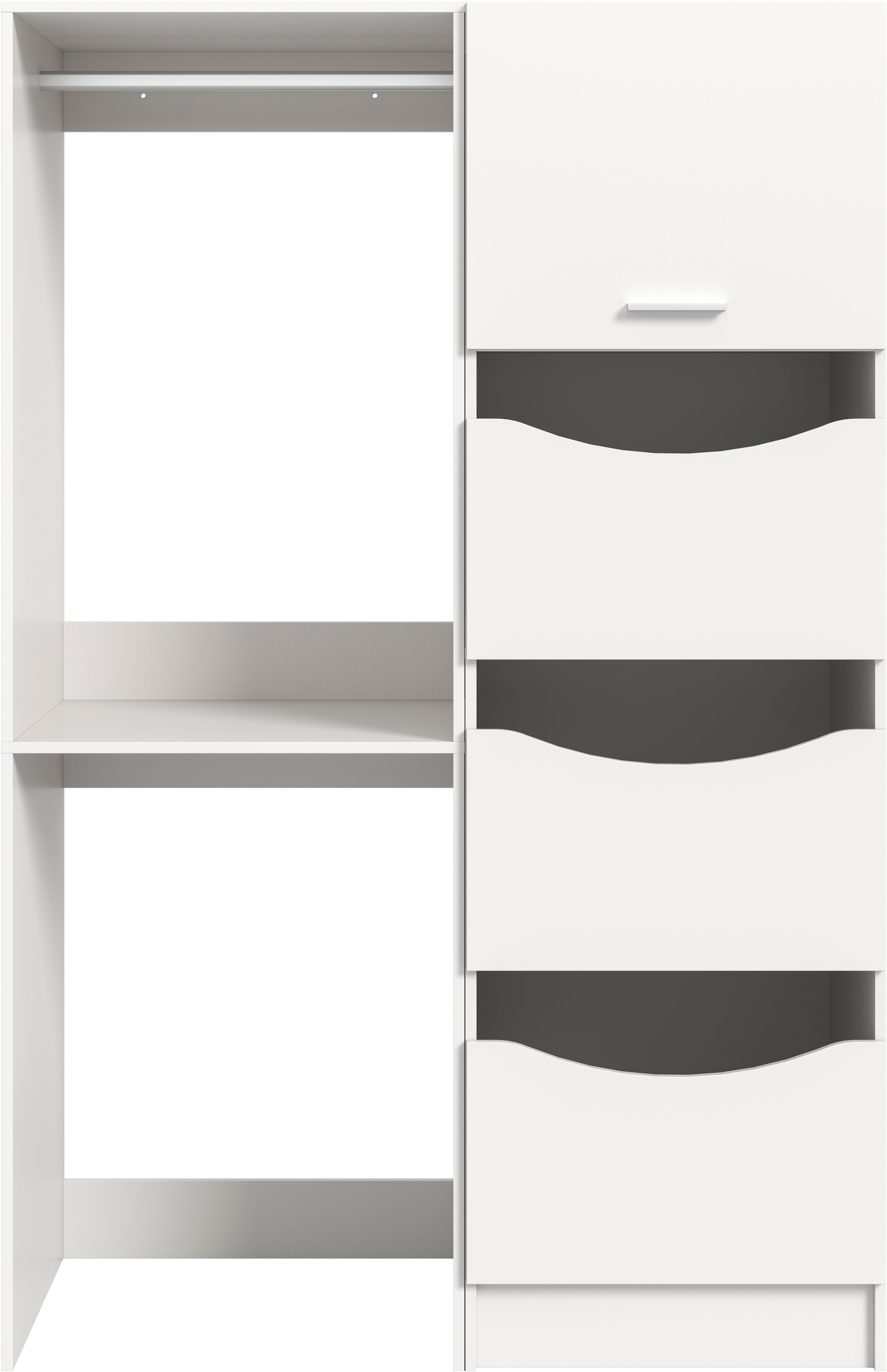 welltime Badmöbel-Set »FALAS, TOPSELLER!, 2-teilig, Hauswirtschaftsraum Set, Breite 126 cm«, (Set, 2 St., bestehend aus: 1x Waschmaschinenumbauschrank & 1x Wäscheschrank), Kombination, Waschmaschinenumbau, Waschmaschinenschrank, Wäschekammer
